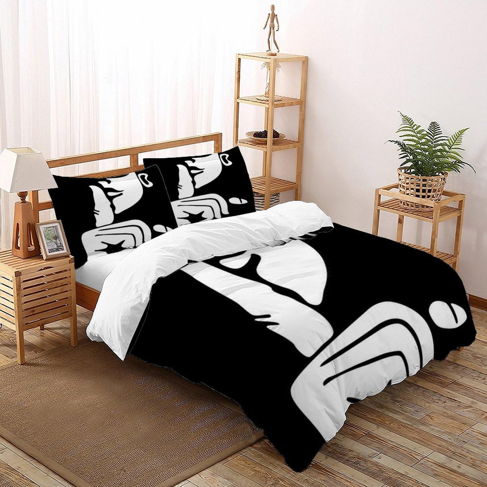 Housse de couette géométrique Breathe Out parure de lit double haut de gamme