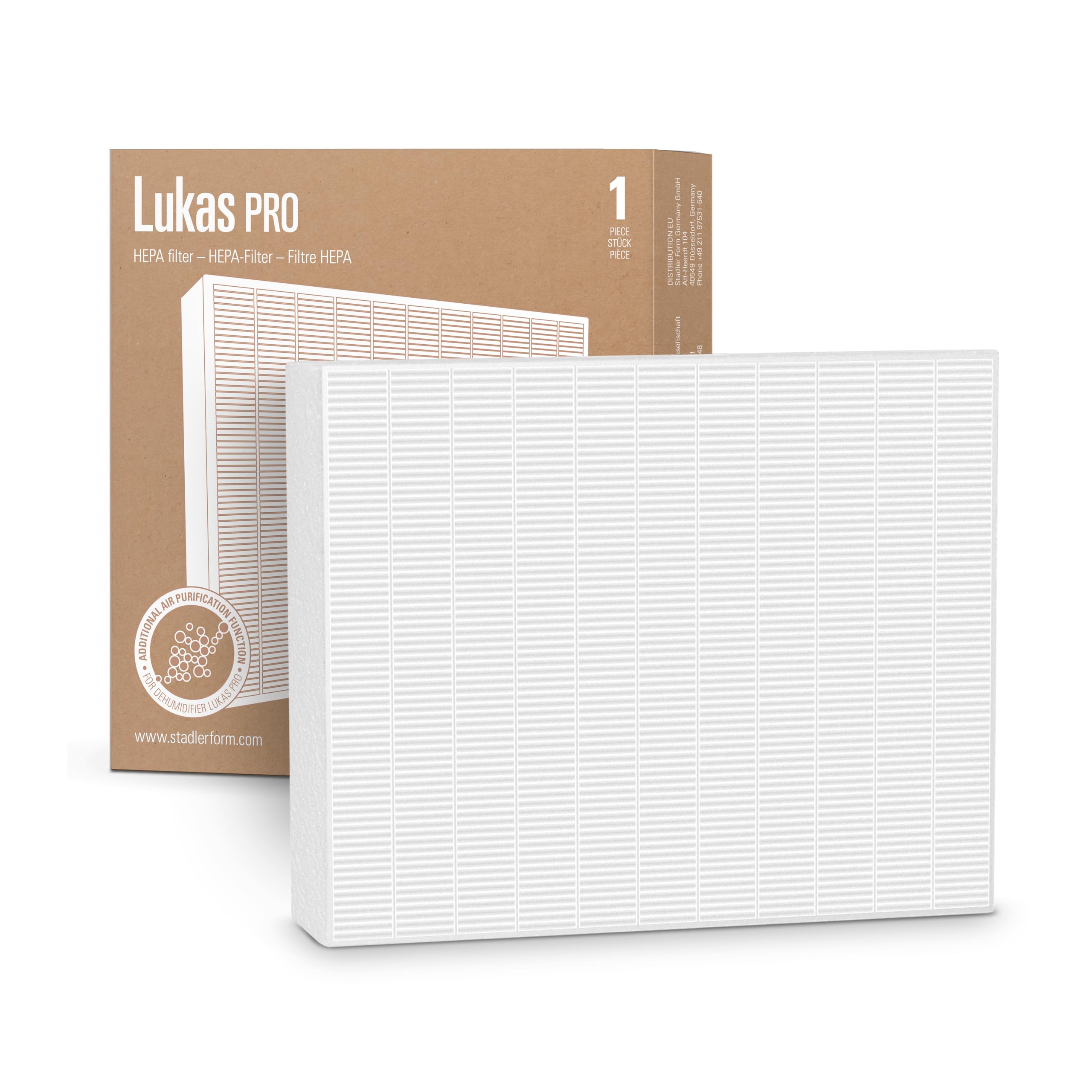 Filtro HEPA H11 para deshumidificador Lukas Pro elimina moho y partículas del aire