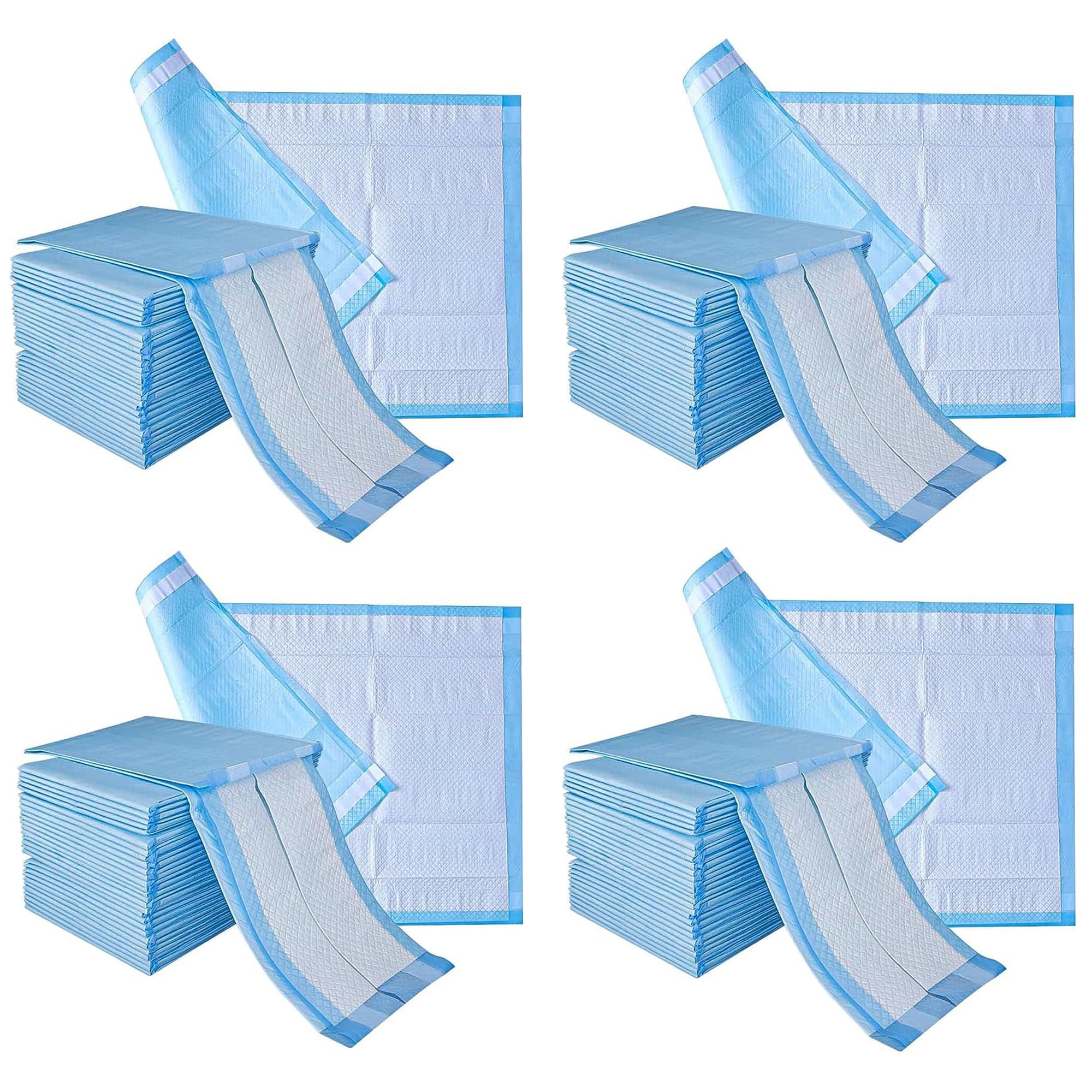 Luxe Vita Blue, White Luxevita (4X30) 120 Pads) Disposable Incontinence Bed Pads 24X36 Inches, Waterproof Mattress Protectors With Self-Adhesive Sticker Tabs, High Absorbency 1700Ml Underpads Bed Mats For Children, Adults