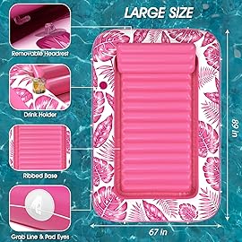 Inflatable Tanning Pool Lounger Float - Jasonwell 4 in 1 Sun Tan Tub Sunbathing Pool Lounge Raft Floatie Toys Water Filled Tanning Bed Mat Pad for Adult Blow Up Kiddie Pool Kids Ball Pit Pool