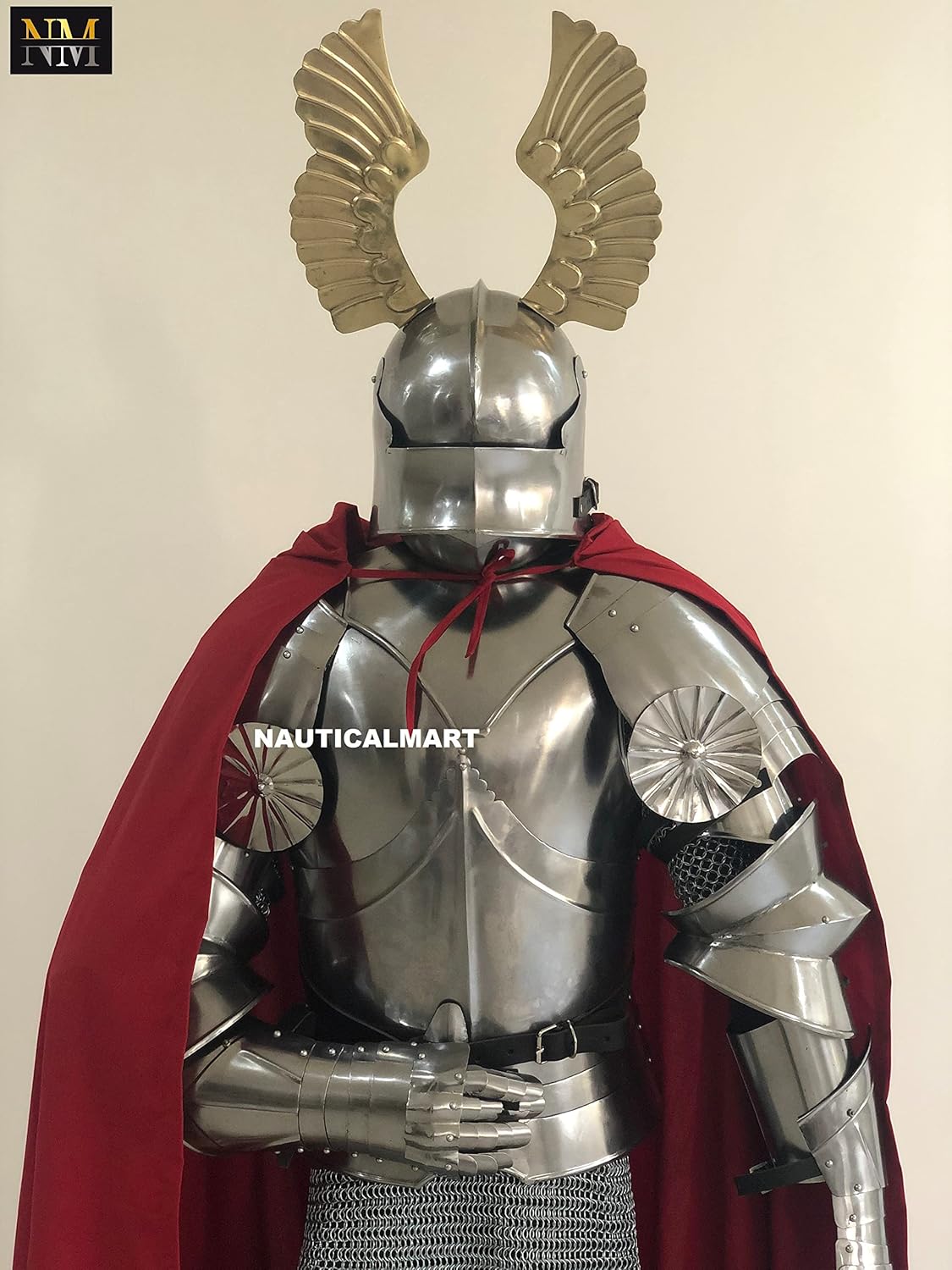 NauticalMart Medieval Knight's Suit of Armor SCA LARP Halloween Reenactment Full Body Cosplay Costume