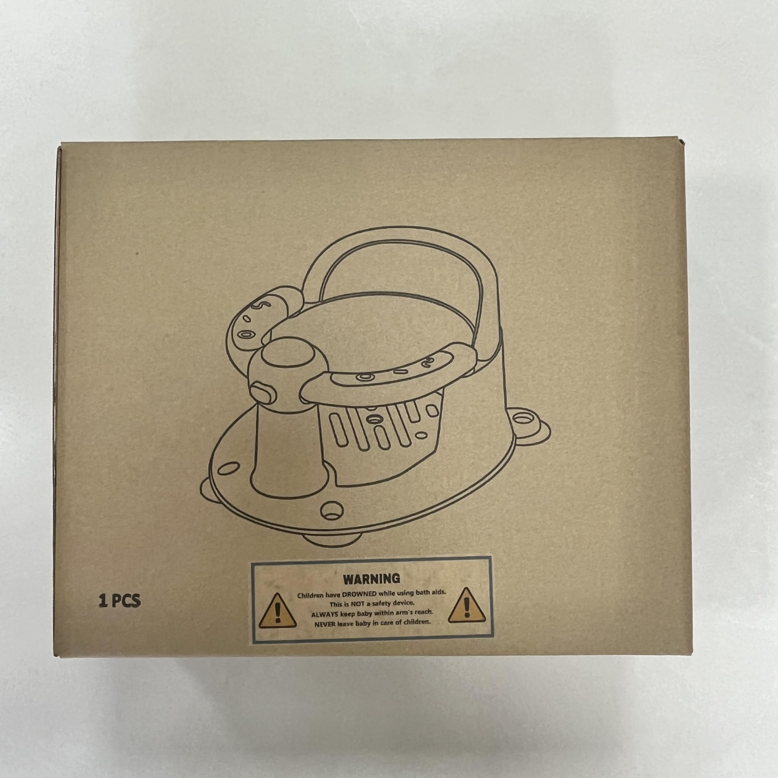 Siège de Bain pour Bébé - Chaise de Bain pour Bébé 6-12 - 24 mois - Antidérapant et 4 Grandes Ventouses - Les Indispensables du Baby Shower - Comprend 3 jouets