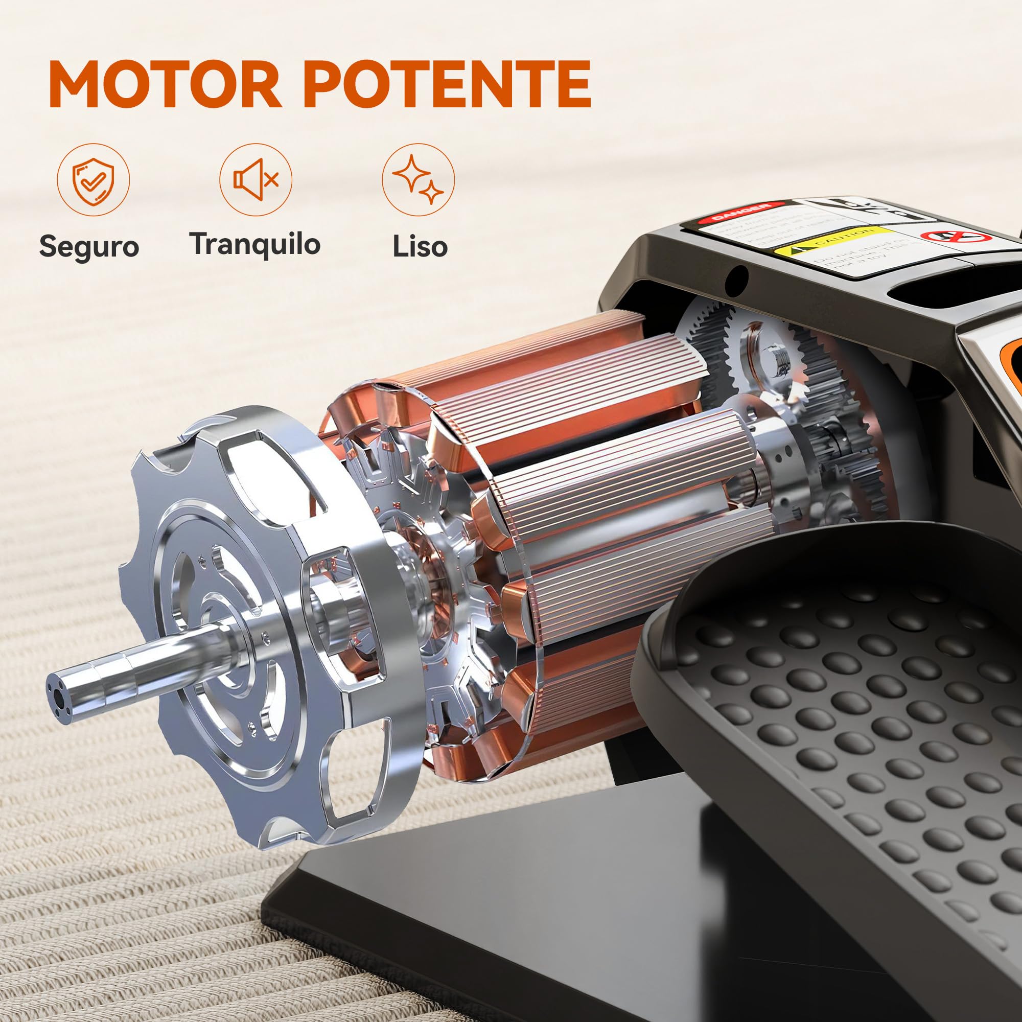 SPORTNOW Mini Elíptica Eléctrica para Personas Mayores con 12 Velocidades, Modo Manual y Automático, Control Remoto, Pedaleador Eléctrico Silencioso Portátil con Pantalla LED y Pedales Antideslizantes