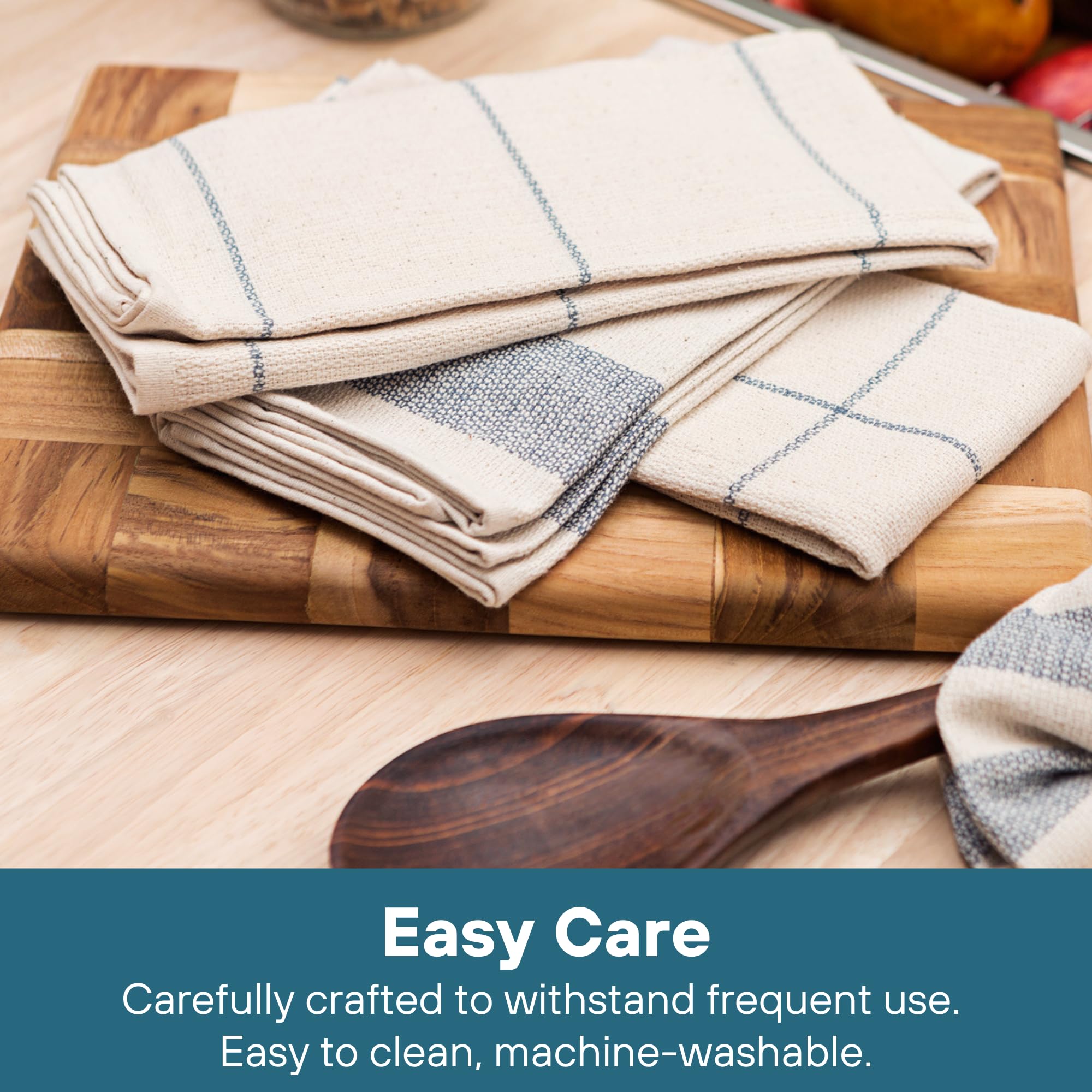 MEEMA Asciugamani da cucina e strofinacci, set di 6 pezzi, 4 asciugamani da cucina minimali e 2 asciugamani da cucina in spugna super assorbente Premium Weave, Toallas de cocina