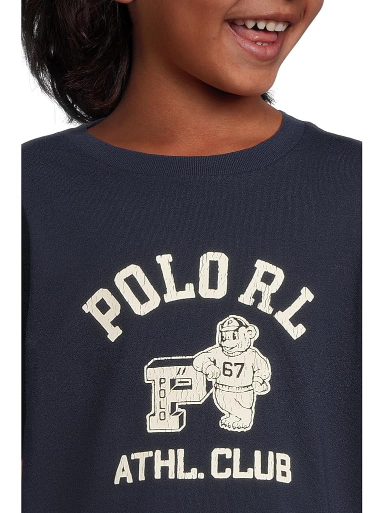 Navy Polo Ralph Lauren Logo Cotton Jersey Tee (Toddler/Little Kid)