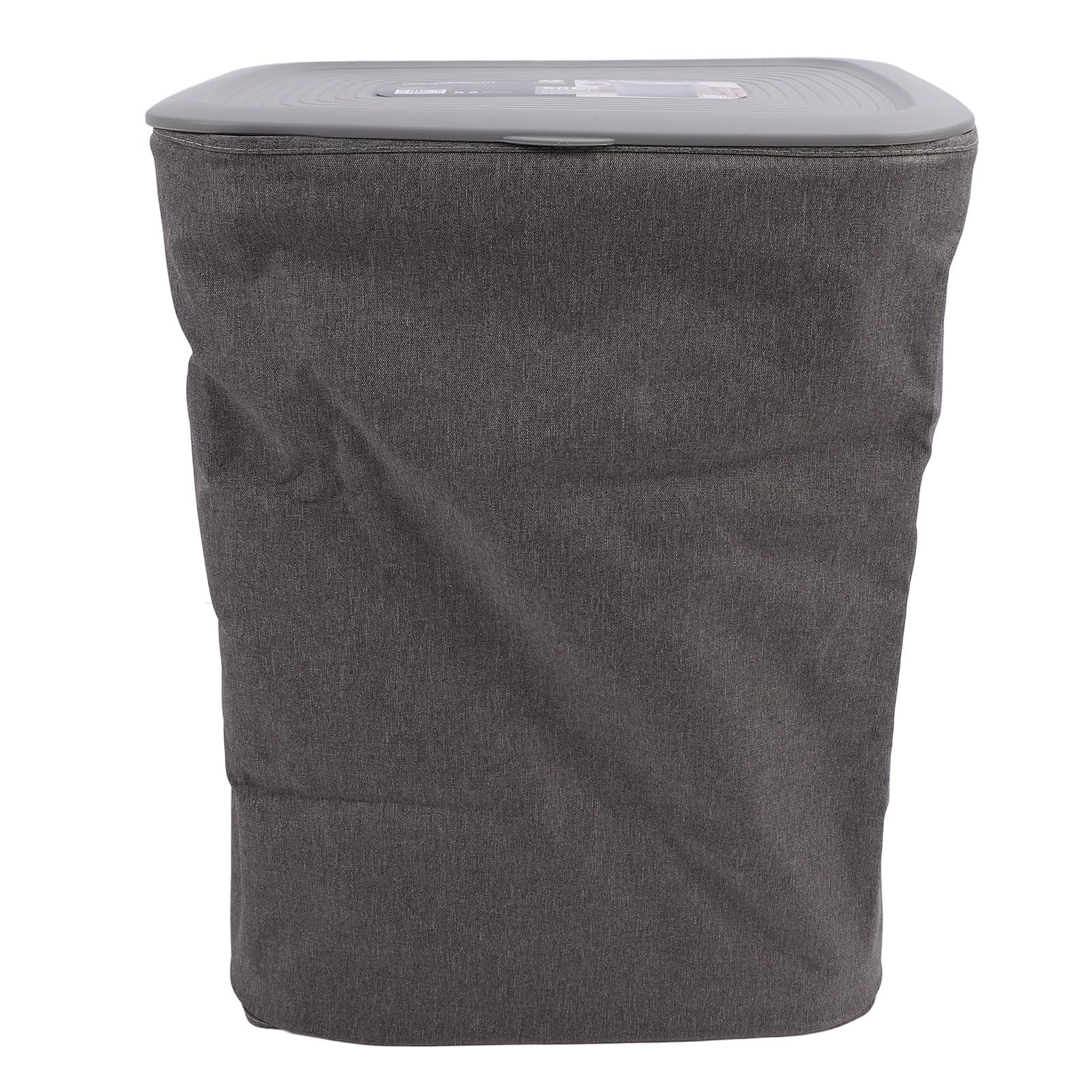 Cesto Portabiancheria Portatile in Tessuto, Doppio Scomparto, Organizer per Bagno, Camera da Letto, Ripostiglio, Bianco (S50L)
