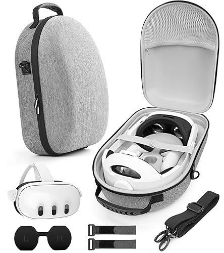 YRXVW Carrying Case Compatible with MetaOculus Quest 3 and Accessories, Hard Travel Bag for Lightweight and Headset and Touch Controller and