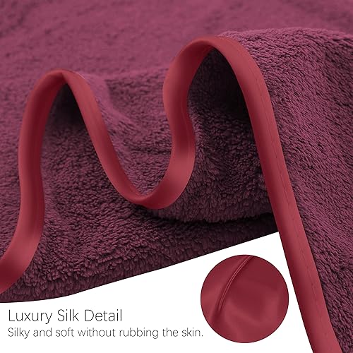 Vista 36 de TENSTARS - Toallas de mano para baño con dobladillo de seda, secado rápido, toalla absorbente de microfibra ultrasuave para baño, fitness, gimnasio
