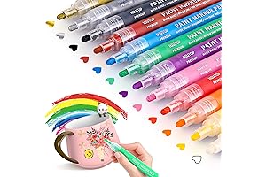 24 Colors Paint Markers, Acrylic Paint Pens for Kid's Halloween Rock Painting
