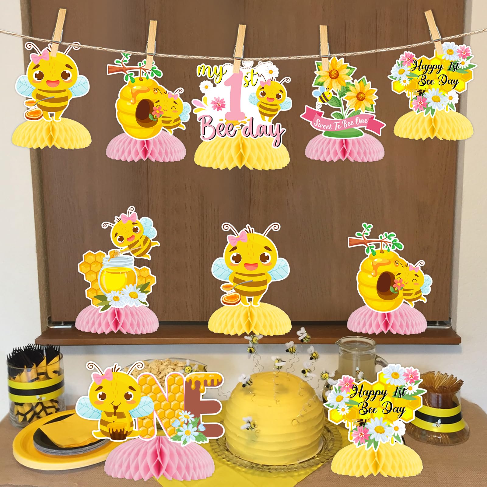 Music Lover Party Decorations - Honeycomb Centerpieces For Singer Themed Birthday, Fan Celebrations & Music Era Parties