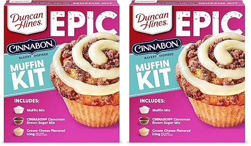 Miniatura 8 de Duncan Hines Epic Cinnabon Bakery - Kit de muffins inspirado en panadería, 32.42 onzas
