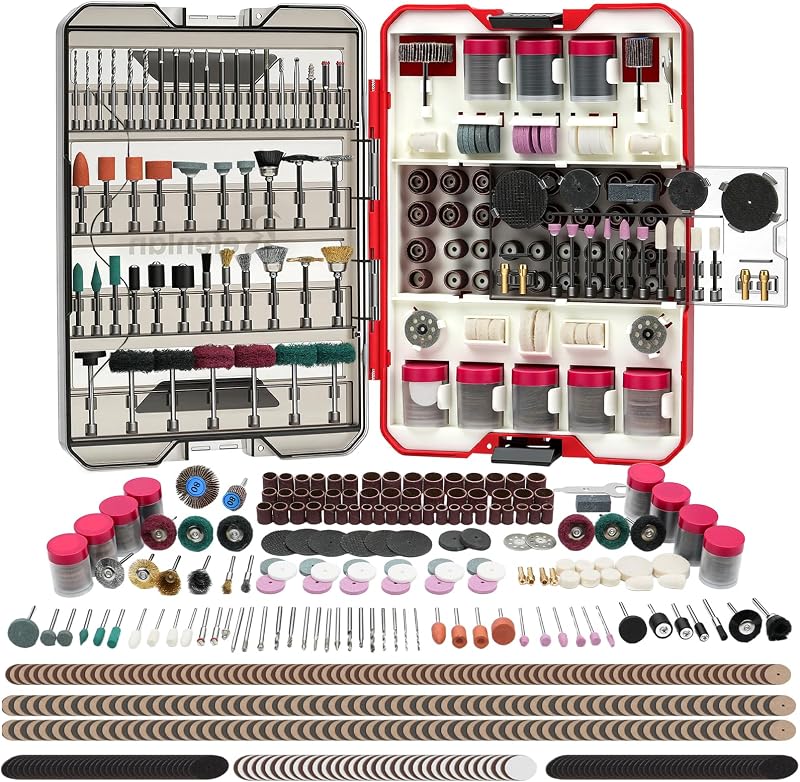 699PCS Rotary Tool Accessories Kit, 1/8" Universal Shank | Compatible with Dremel, Rotary Tool Attachments for Sanding, Cutting, Grinding, Polishing, Drilling