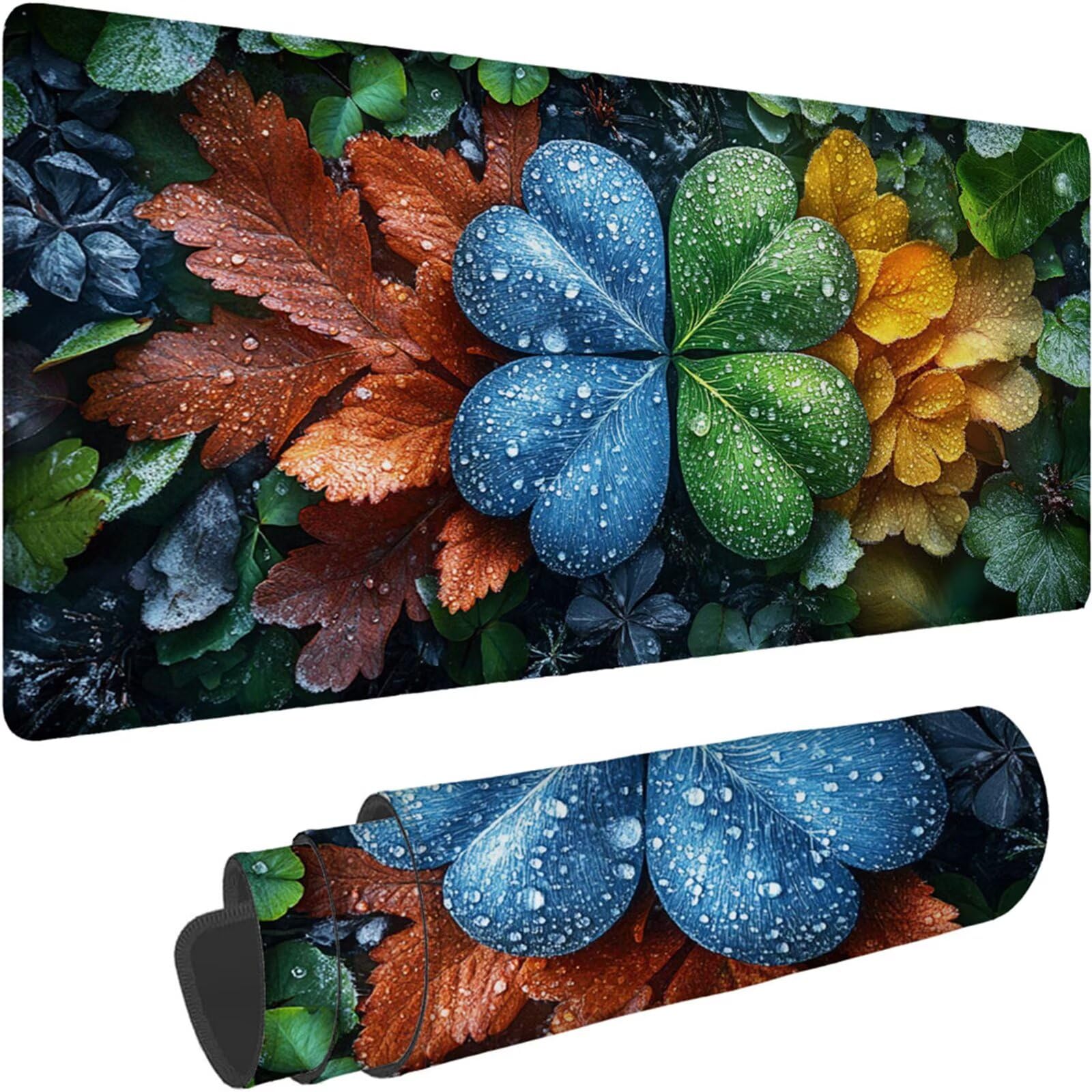 Gamingowa podkładka pod mysz 1200 x 600 x 3 mm, XXL, wodoszczelna, odporna na ścieranie, z przyszytymi krawędziami, podkładka na biurko, poprawia prędkość i precyzję, do laptopa, komputera, wzór