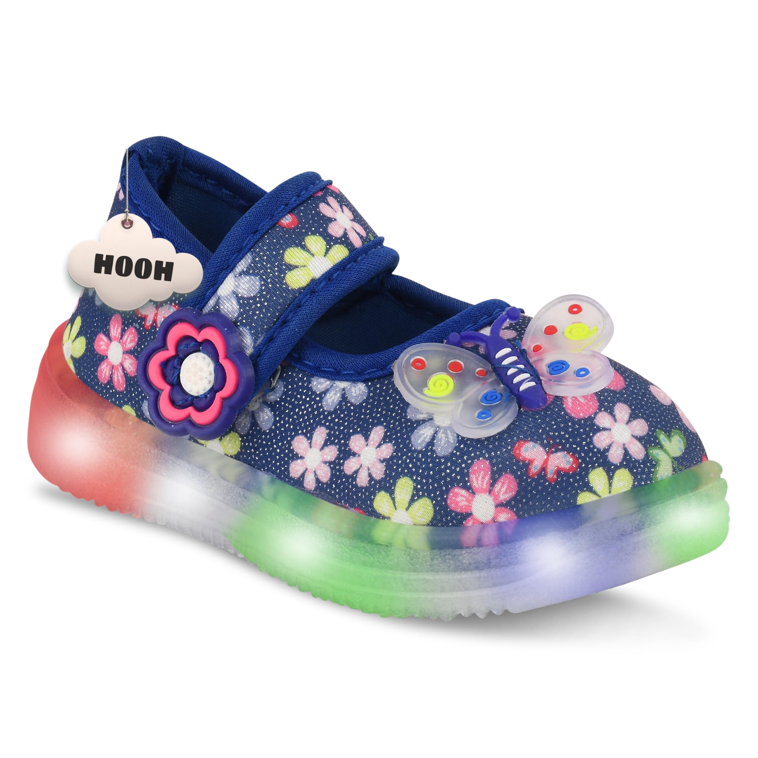 Hooh Kids & Toddlers Girls Butterfly Bellies with Lights, Soft Upper, Shine Look (Age Group Chart in Images for Greater Than 5 Years Choose accordingly) (Royal Blue, 3.5 Years) (B0D9R26HS4) Amazon Price History, Amazon Price Tracker