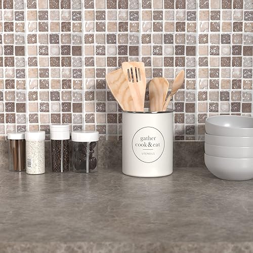 Miniatura 2 de Barnyard Designs Soporte de metal para utensilios de cocina, decoración rústica de encimera, organizador de almacenamiento de utensilios de cocina