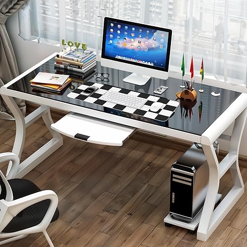 Miniatura 5 de Tapete de escritorio antideslizante, tapete de escritorio a cuadros, protector de escritorio de piel sintética impermeable, protector de escritorio