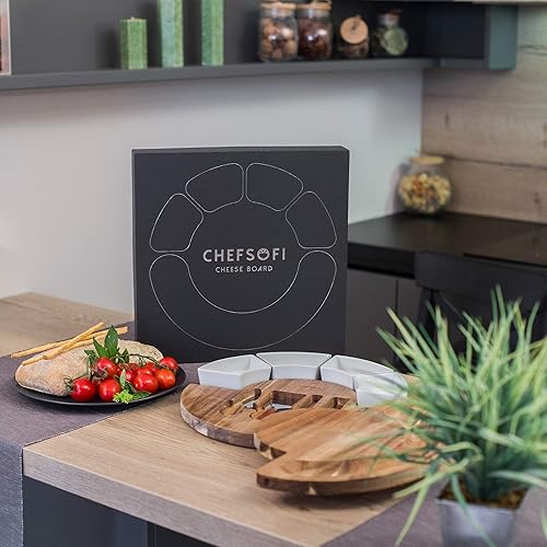 Miniatura 4 de ChefSofi Juego de tabla de queso, mortero y mortero - La taza estándar de 6 pulgadas y la capacidad extra grande de 8 pulgadas para 5 tazas