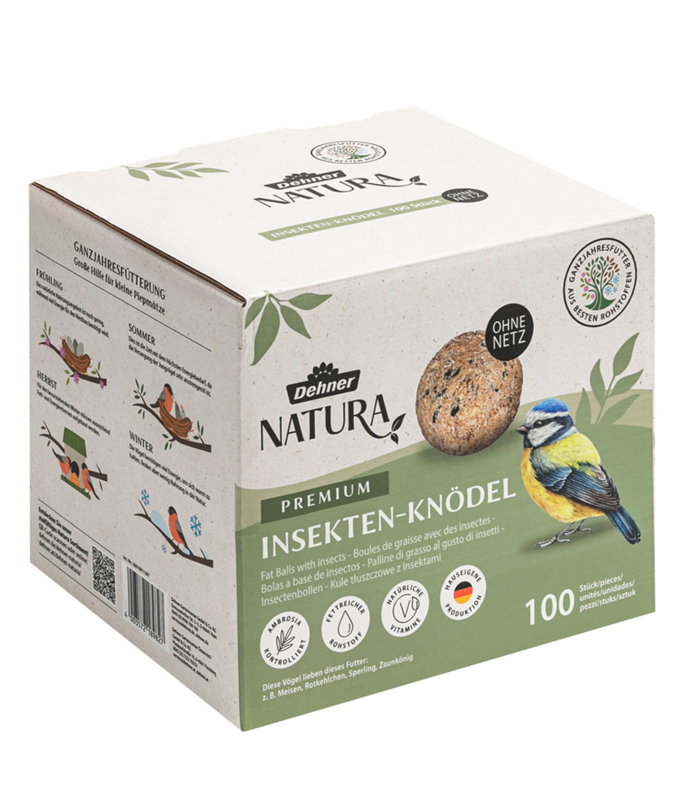 Dehner Natura palline di insetti senza rete per uccelli selvatici 100x90 g 9 kg