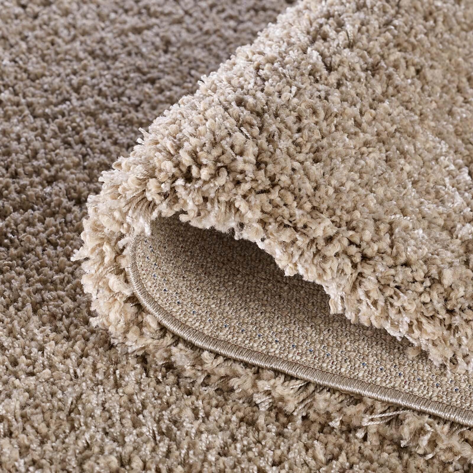 Taracarpet Shaggy Hochflor Langflor Teppich Twilight Luxus Qualität aus Belgien geeignet fürs Wohnzimmer Schlafzimmer und Kinderzimmer 6611 beige 080x150 cm