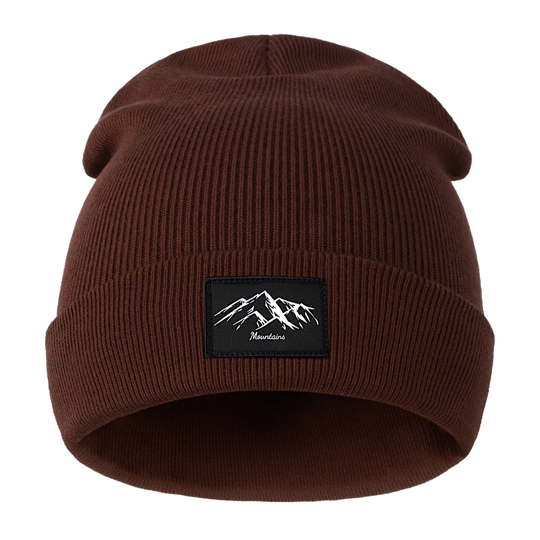 Eoslya Winter Beanie for Men Cuffed Knitted Beanie Hat Stretchy Soft Thermal Beanie Hat for Men