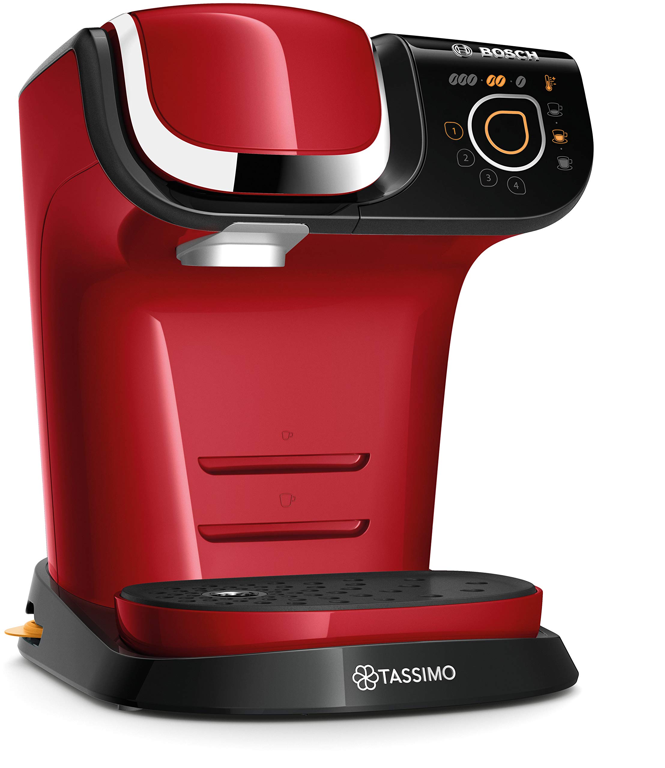 Bosch ekspres do kawy Tassimo My Way 2 TAS6503, z filtrem do wody, ponad 70 napojów, personalizacja, w pełni automatyczny, łatwe przygotowanie, 1500 W, 1,3 l, czerwony