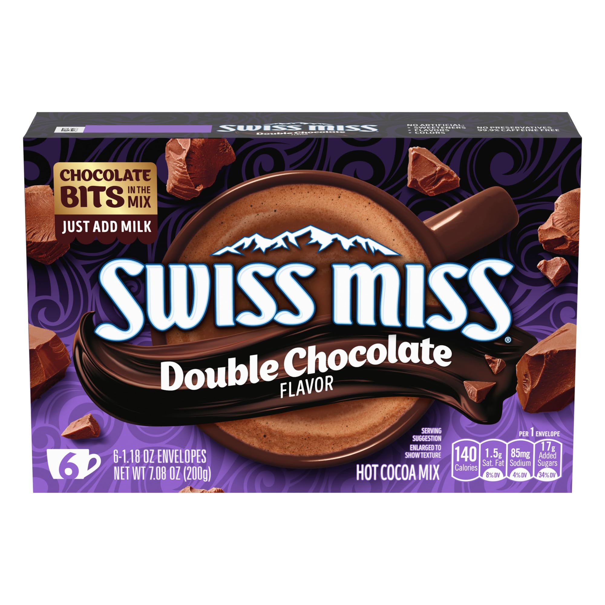 Amazon.com : Swiss Miss Double Chocolate Flavored Hot Cocoa Mix