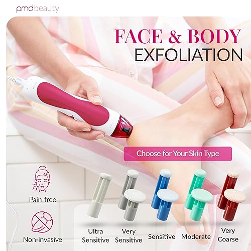 Miniatura 4 de PMD Personal Microderm Pro - Máquina de microdermoabrasión en casa con kit para cara y cuerpo, con cristales exfoliantes y succión al vacío para una