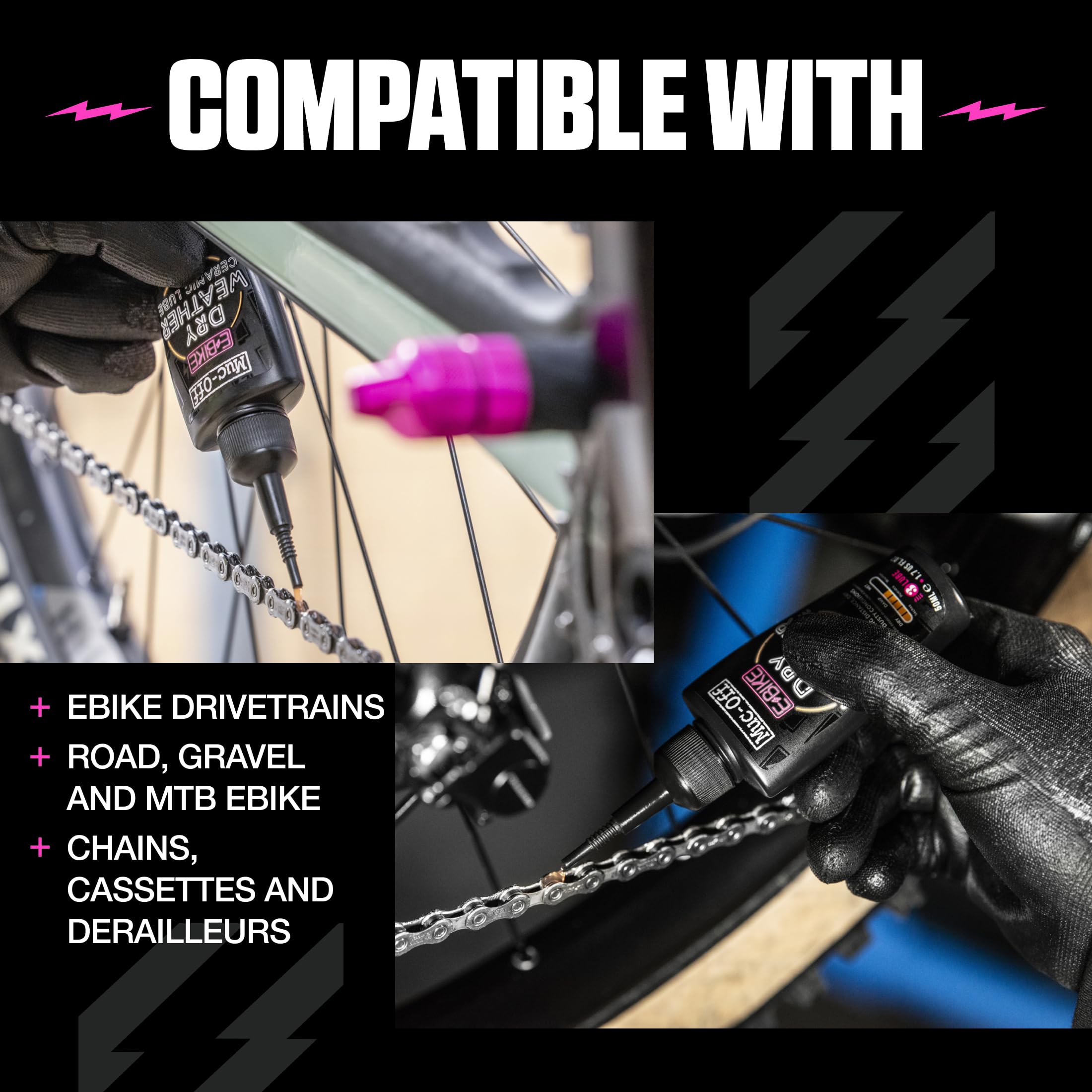 Amazon.com : Muc-Off eBike Dry Chain Lube, 1.7 fl oz - Bike Lube, Bike  Chain Oil, Chain Wax for Dry Weather Conditions