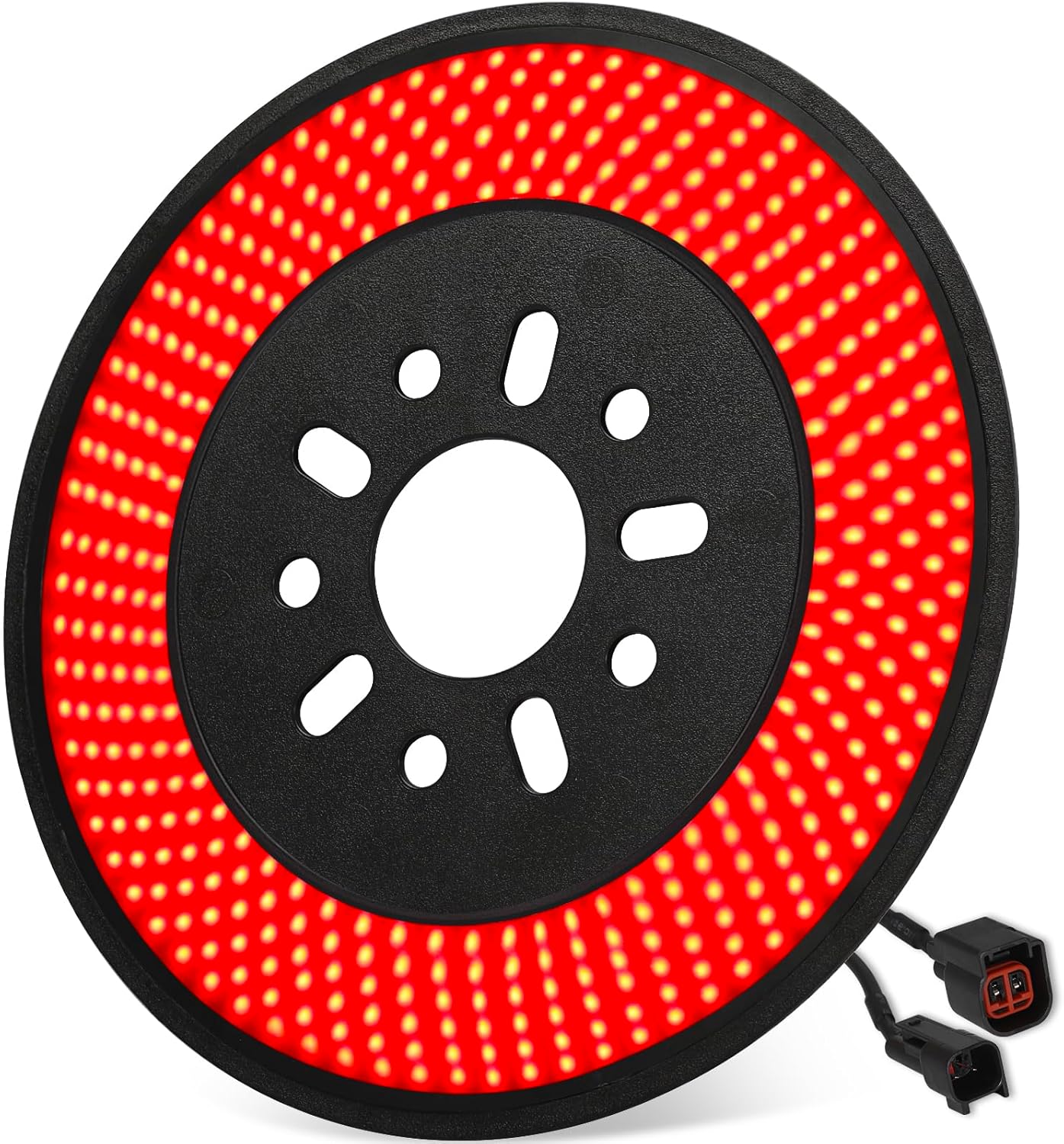 Spare Tire Brake Light for 2007-2018 Jeep Wrangler JK JKU YJ TJ, 6 Ring 405PCS LED Wheel Lights, Plug-N-Play 3rd Third Brake Light,Red Rear Tail Brake Light for Jeep Wrangler JK JKU Accessories Red-for 2007-2018 Jeep JK/JKU (Plug-N-Play)