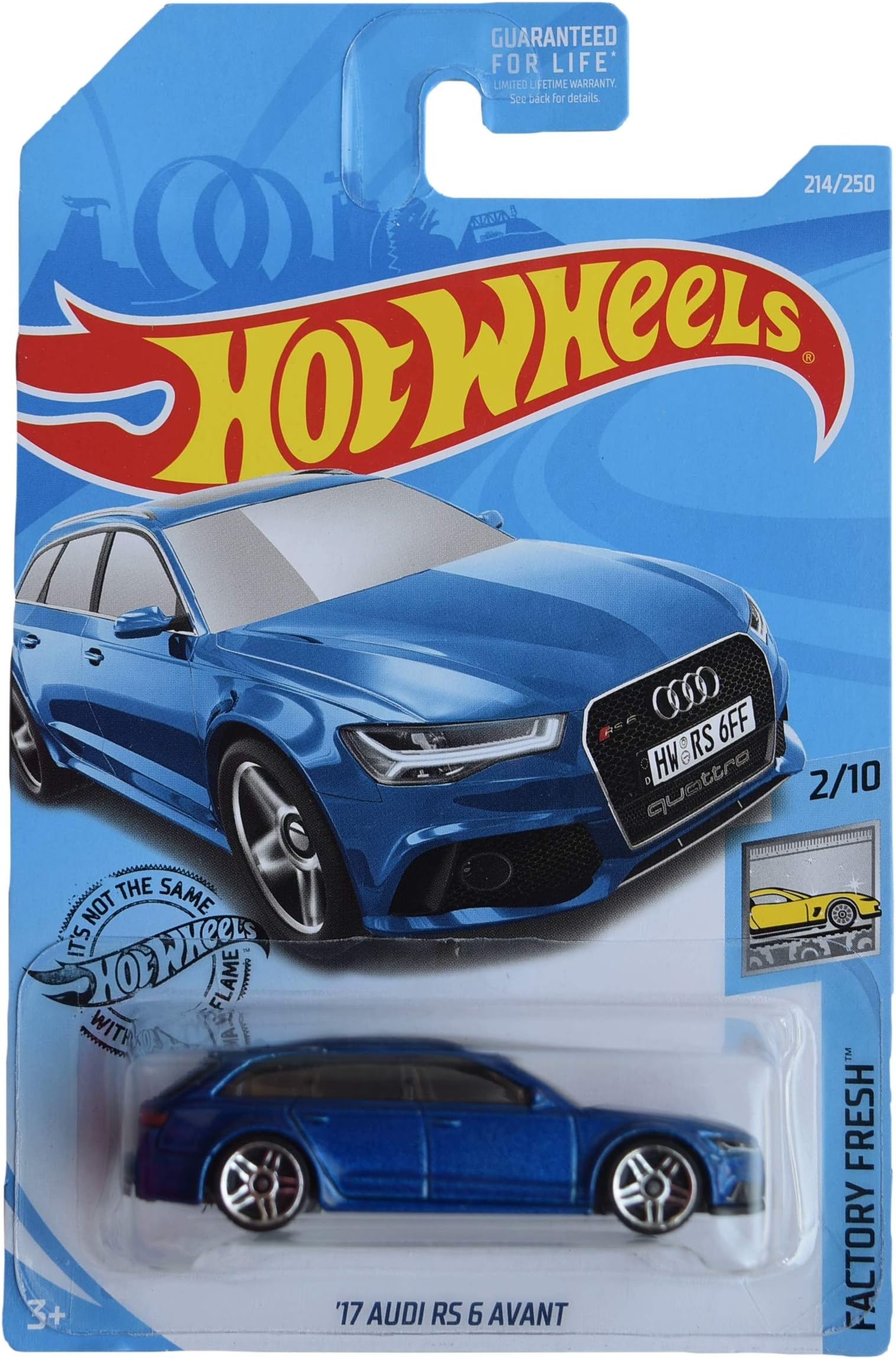 1:64 Scale Die-Cast Car Model Audi RS 6 Avant 2017 Blue, 4 x 7 x 2 Inches, Unisex Children