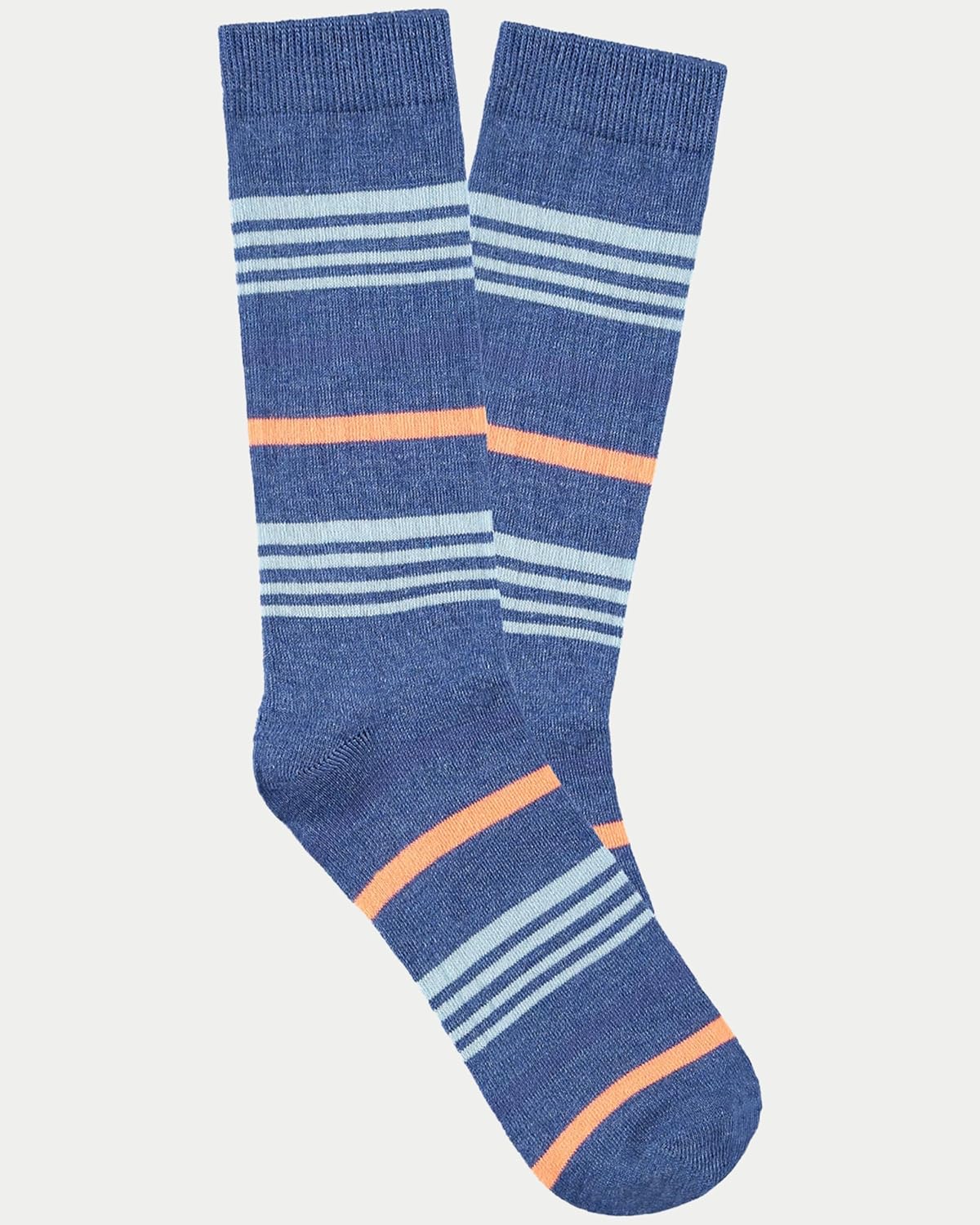 CARIBBEAN JOE Men's Dress Socks, Birds of Paradise Pattern, 5 Pack, Non-Slip Thin, Blue, One Size
