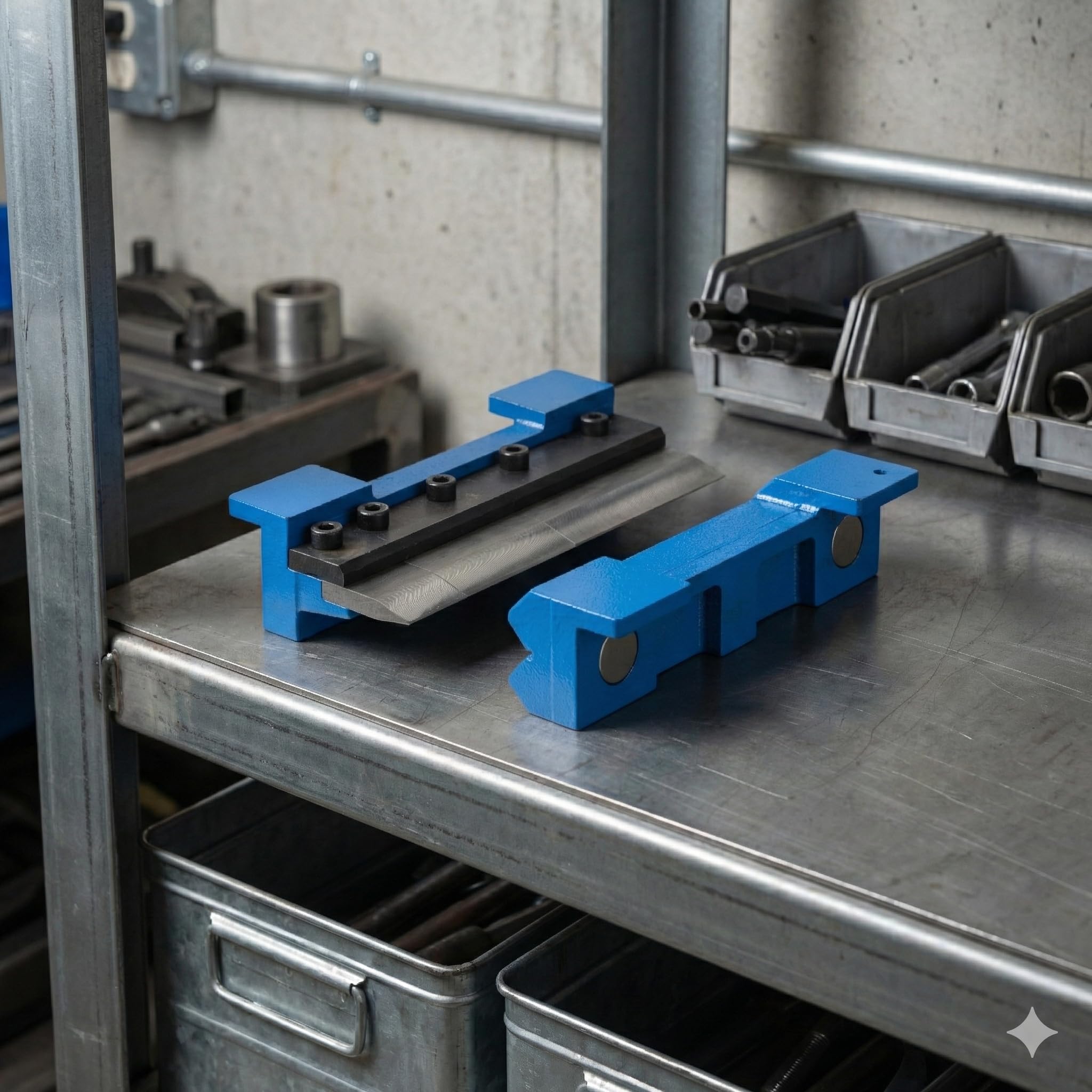 KATSU Tools 150 mm Schraubstockhalterung, Metall-Bremsbiegebefestigung, Biegekapazität 14Ga/2 mm Baustahl und 3 mm Aluminium, Modell 165160