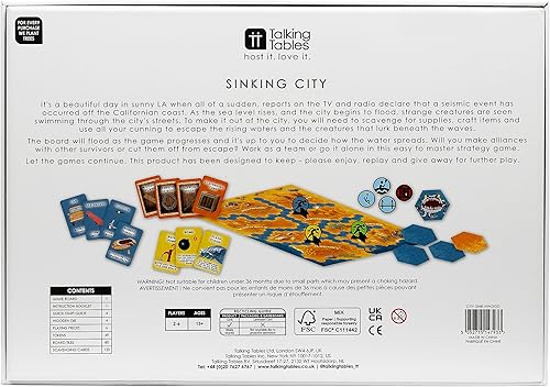 Miniatura 2 de Talking Tables : Sinking City Nuevo juego de mesa Una aventura de estrategia divertida y de ritmo rápido para jugar con amigos y familiares,