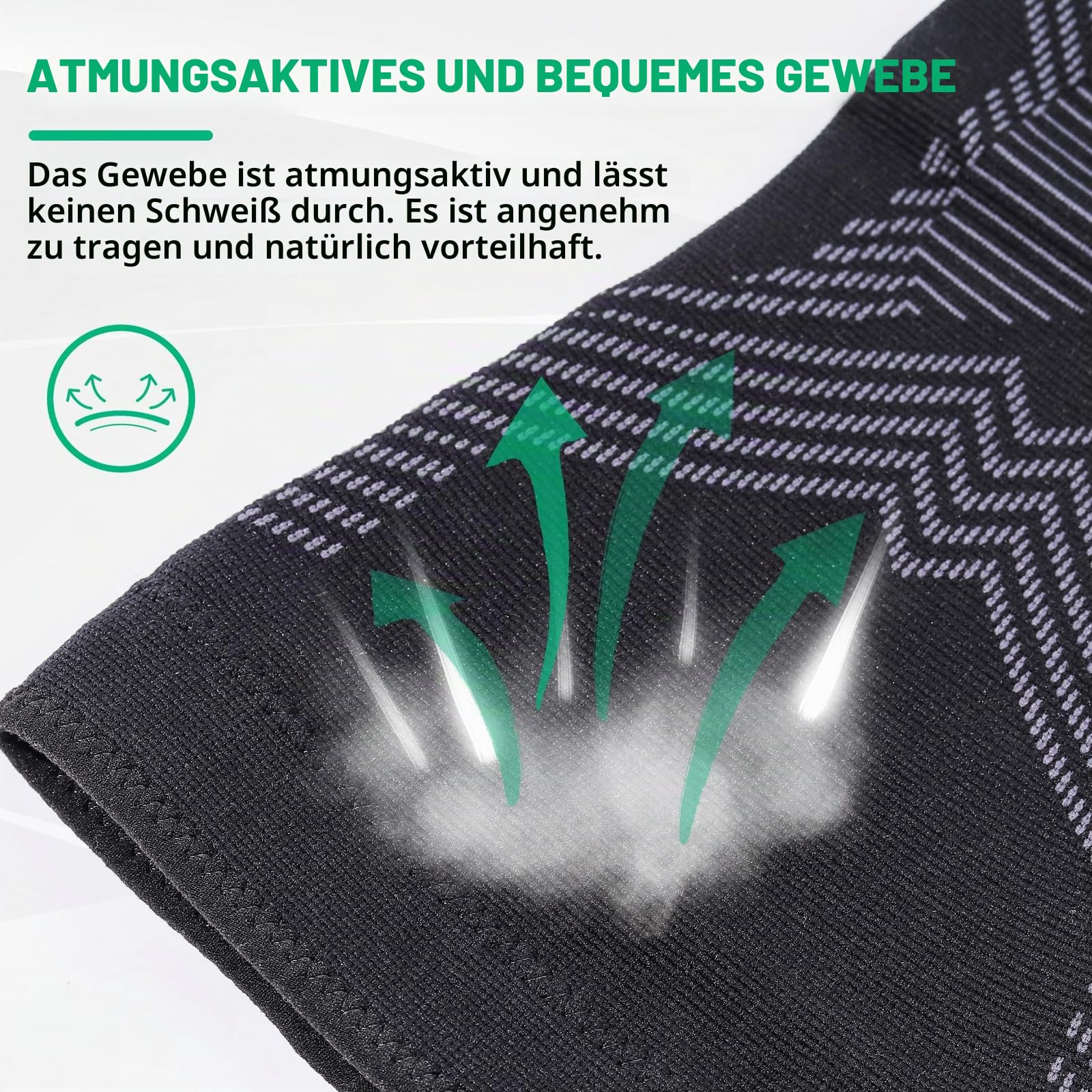 FOGOIN Flytex Kompressions-Kniebandage V2, Atmungsaktive Sportbandage für Basketball, Laufen & Gelenkunterstützung bei Arthrose/Verletzungen (1 Paar)