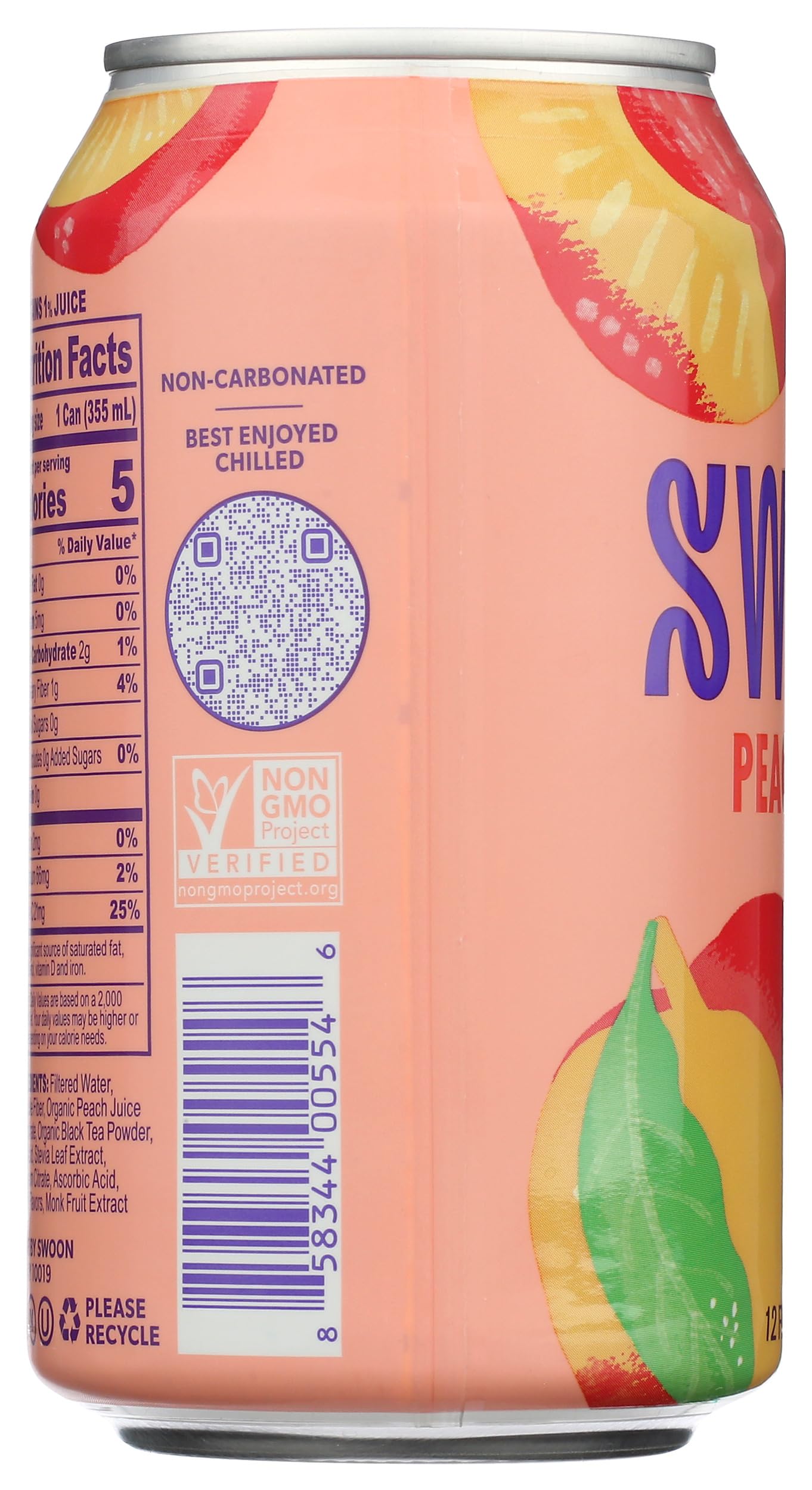 Swoon, Tea Peach Zero Sugar, 12 Fl Oz