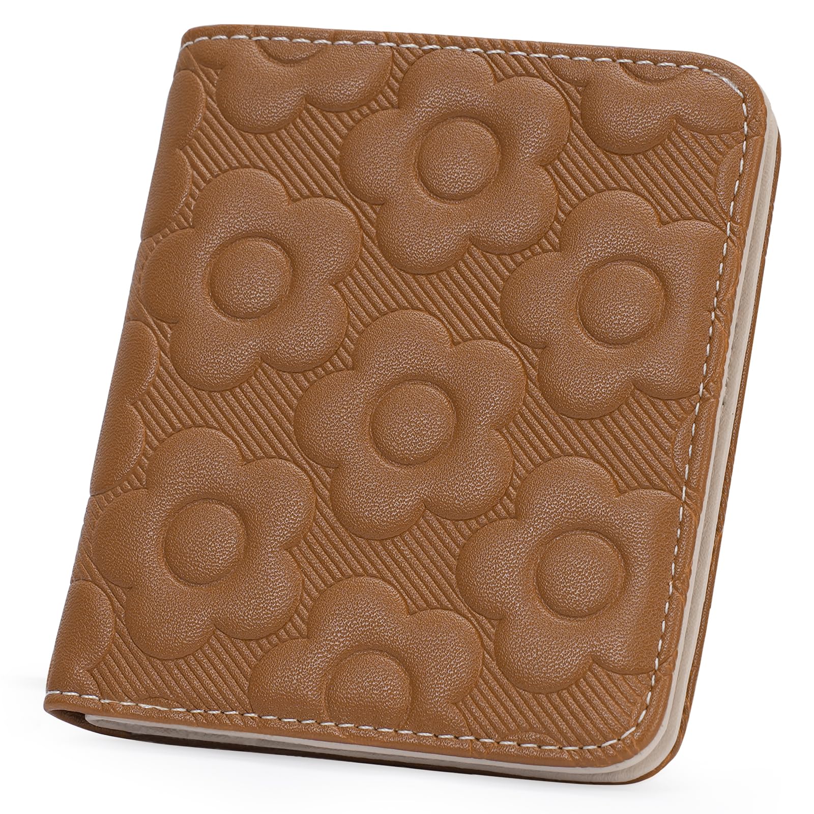 VIMUTI Womens Wallet,Slim Small Wallet Women RFID Bifold Compact Wallets for Women 3D Embossed Leather Wallet with ID Credit Card Holder Zipper Coin