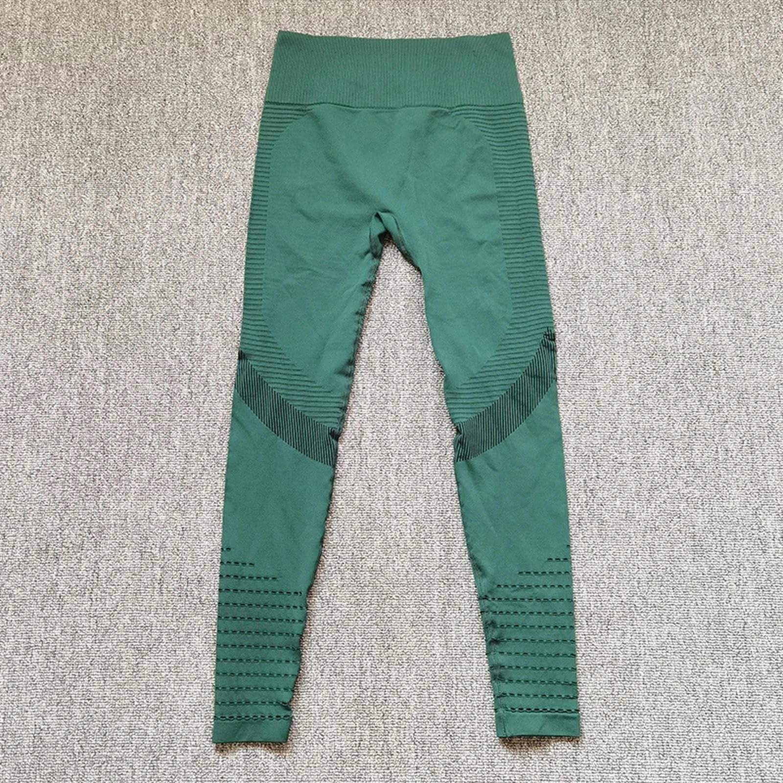 Legginsy dla kobiet UK spodnie fitness legginsy na siłownię damskie bezszwowe rajstopy energetyczne spodnie sportowe z wysokim stanem spodnie treningowe bieganie - czerwone spodnie-(40-47 kg)