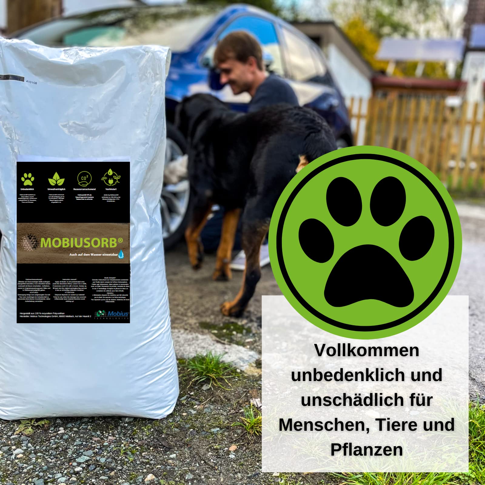 Ölbinder Granulat 50 l saugstark nachhaltig ressourcenschonend Klimaschutzeffekt aus Kühlschrankrückproduktion Made in Germany prävention Auffangwannen 16 kg