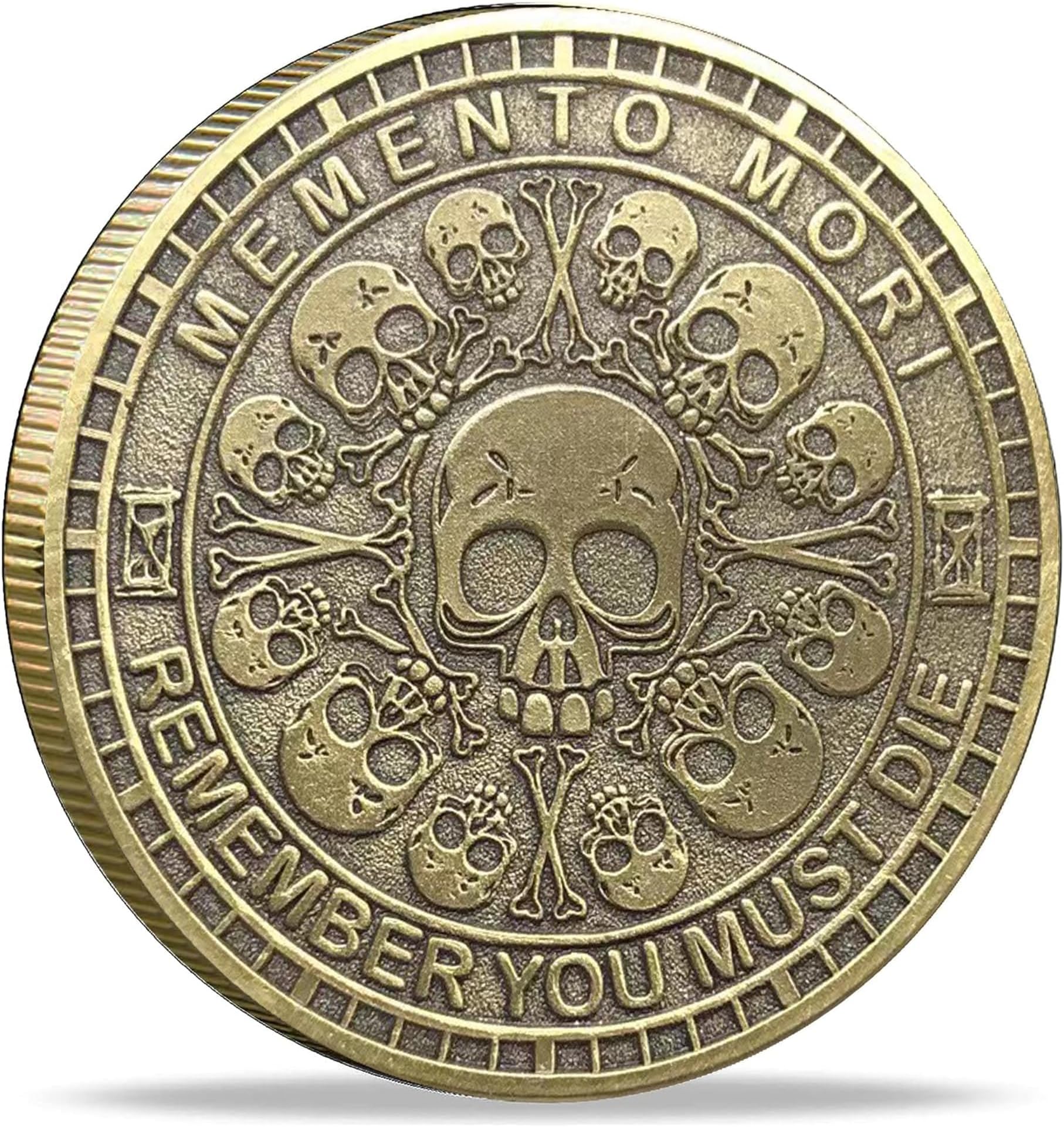 Memento Mori Challenge Coin: Elevate Your Daily Stoic Practice with Amor Fati Medallion - A Perfect Stoicism Gift and EDC Metal Token for Embracing Life's Moments