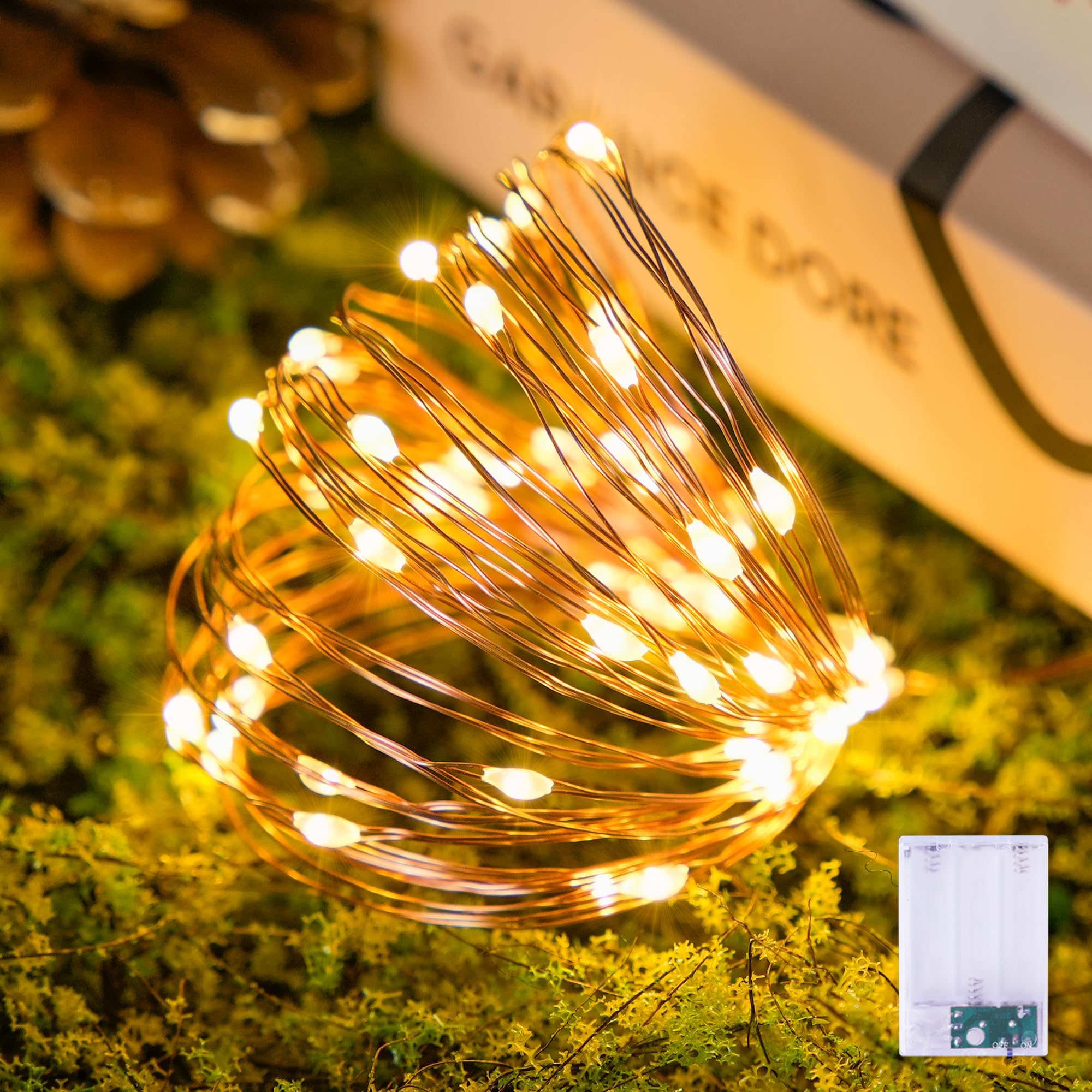 Luces De Estrellas 100 Luces LED Decoraciones Navideñas, Decora Para Casa, 33FT
