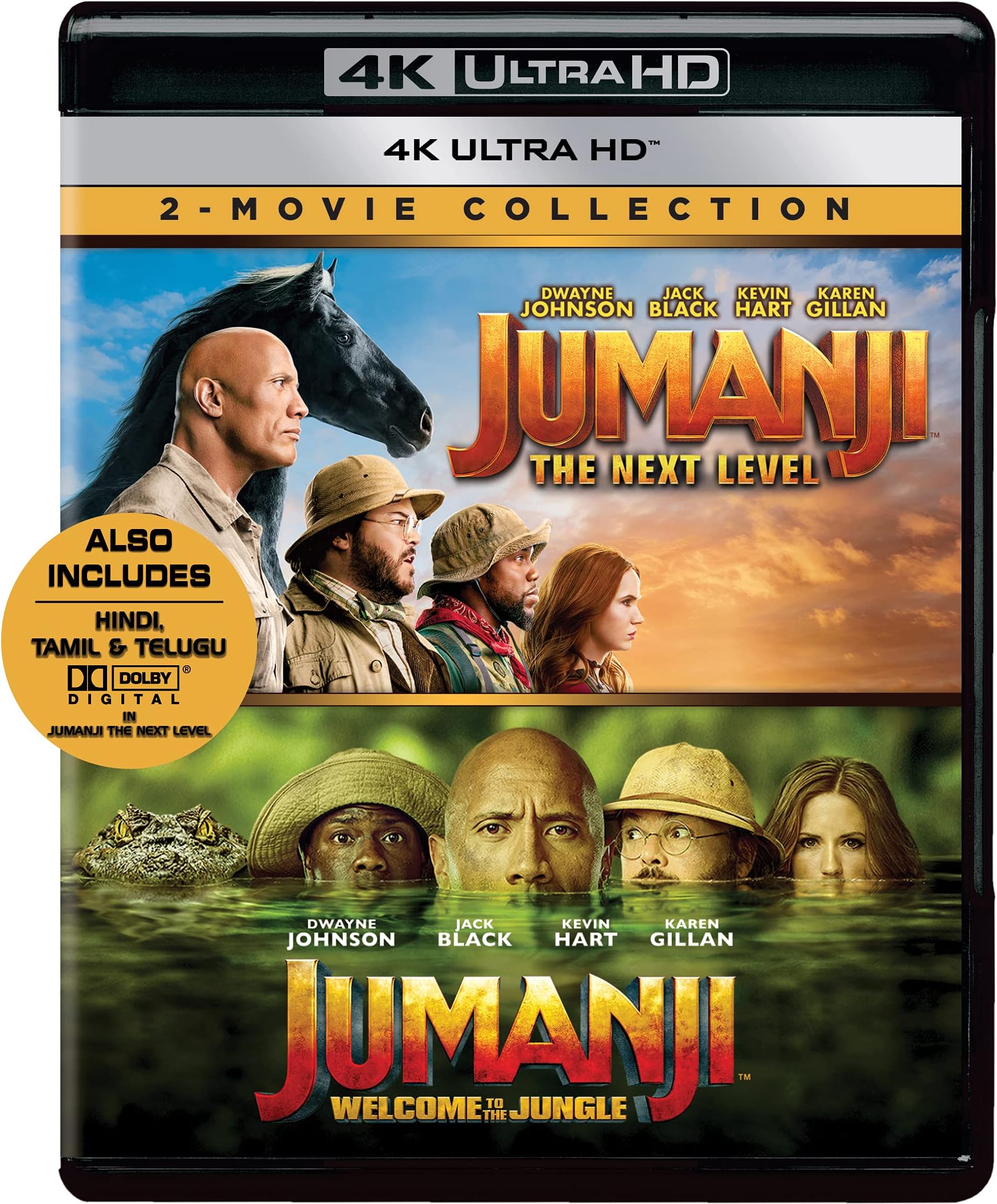 Jumanji 2 Movie Collection - Jumanji: Welcome to the Jungle (2017) + Jumanji: The Next Level (2019) (4K UHD) (2-Disc)