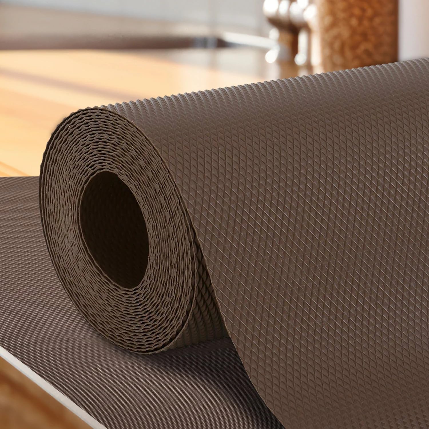Porslin 45cm x 5m Kitchen Shelf Drawer Mats Roll, Cupboard Sheets for Wardrobe, Drawer Liners, Fridge Mats, Anti-Slip, Waterproof, Washable, BPA-Free, Durable, Reusable, Transparent, Easy to Clean