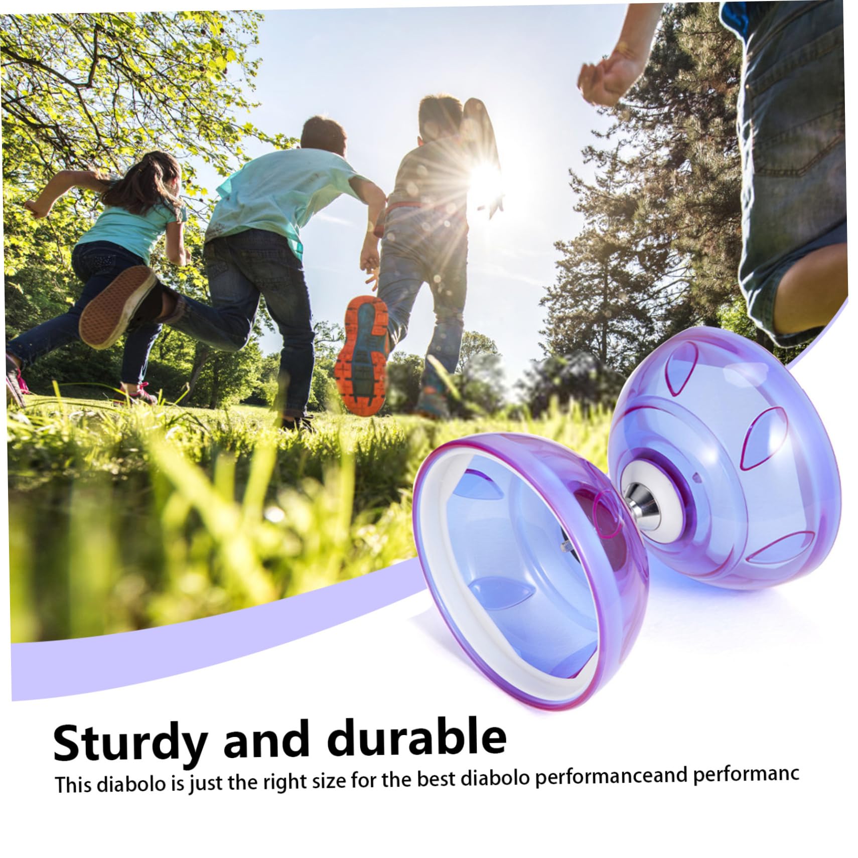 Juego de malabares Diablo para niños principiantes Juego de diábolo 4 piezas/rodamientos móviles de plástico suave flexible Juguete de diábolo con palo, cuerda y bolsa de red para juguetes divertidos