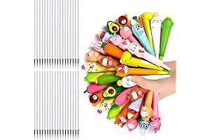 SAIWEILAI ONLINE 72-Piece Squishy Pen Set: The Ultimate Writing and Stress Relief Combo for Girls!