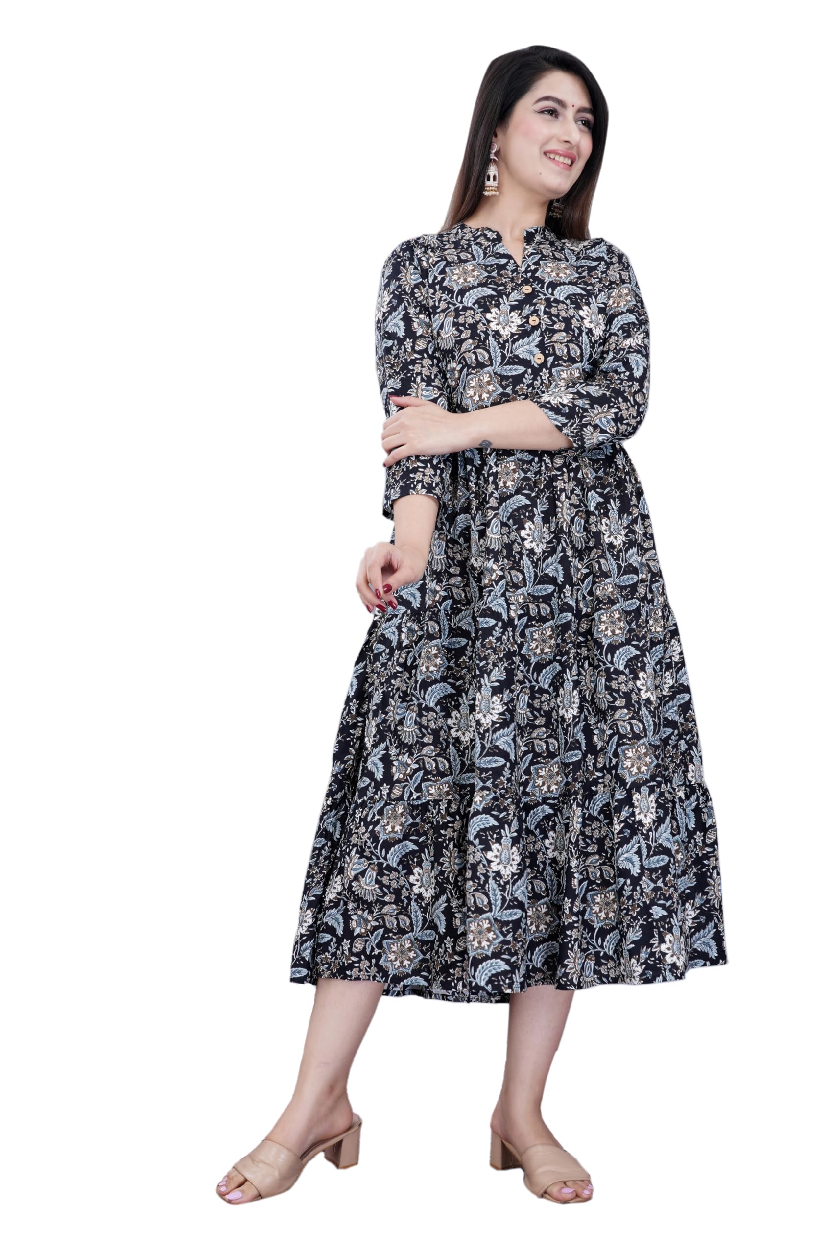 GudwearStylish Printed Anarkali Kurta/Kurti for Women