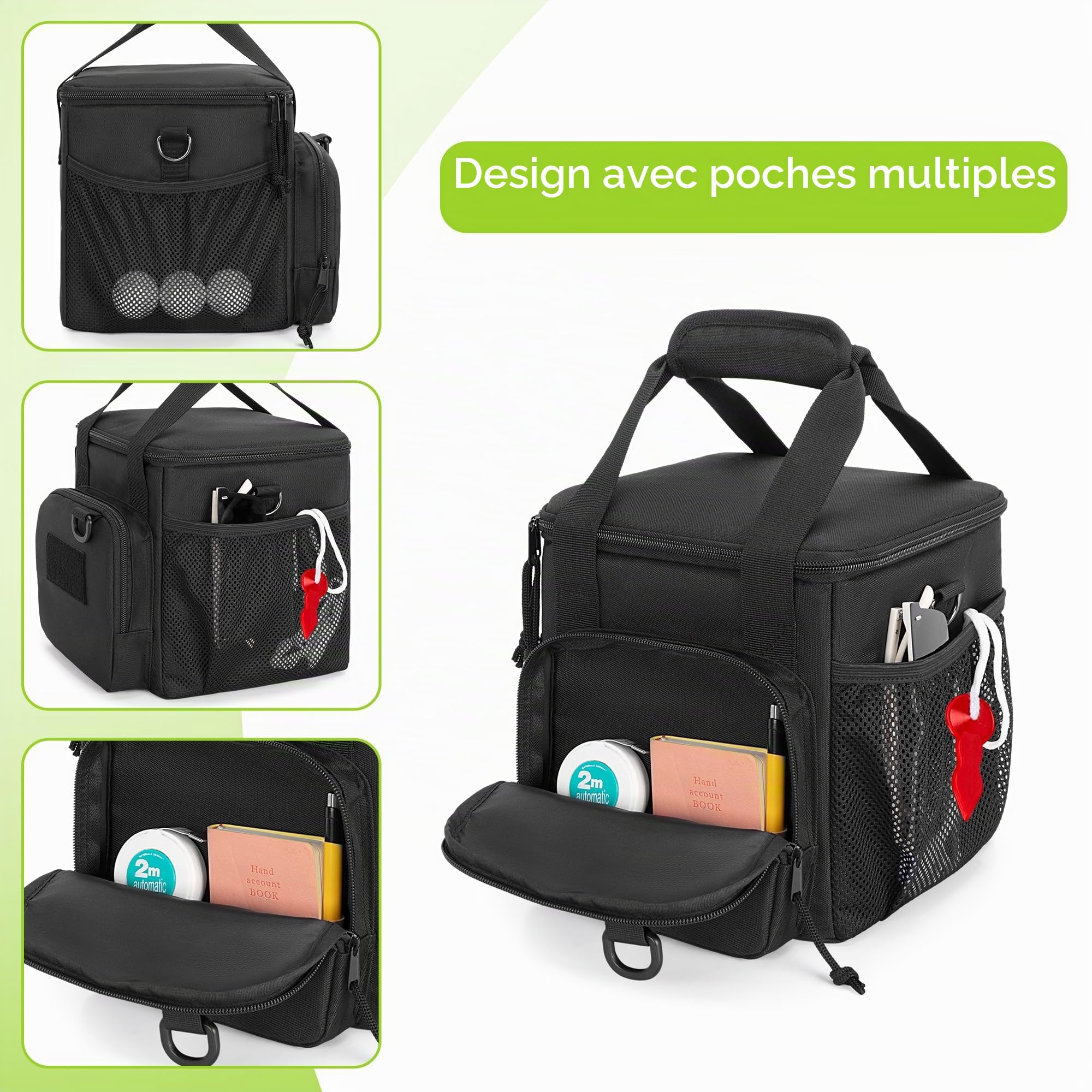 DSLEAF Sac de Pétanque, Étui de Pétanque Portable pour 8 Bols