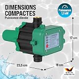 MONZANA® Pressostat pompe eau avec câble 10 bar protection fonctionnement à sec contrôleur pompe pression interrupteur de pression surpresseur - 4