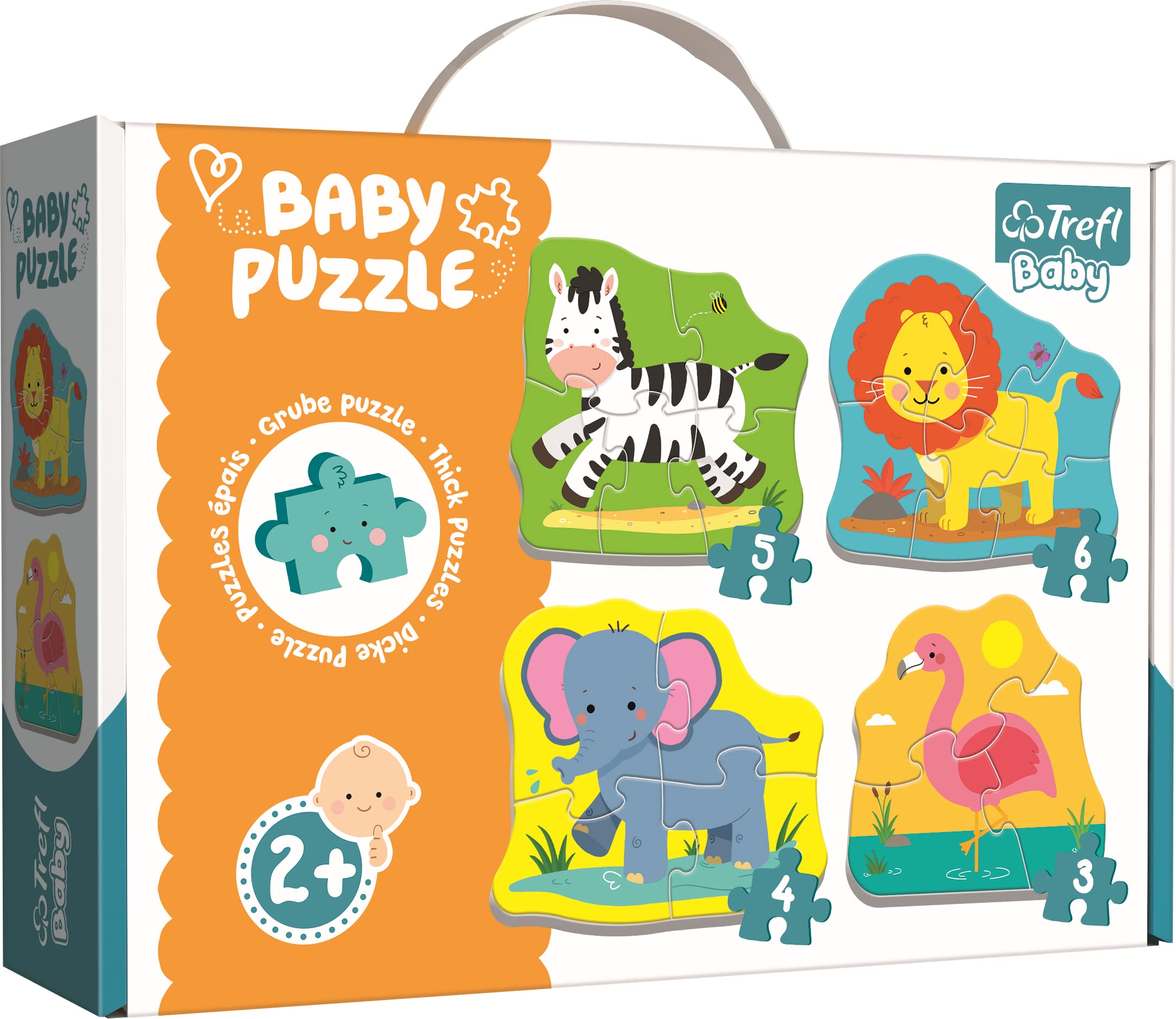 Trefl, Puzzle, Animali Al Safari, Da 3 A 6 Elementi, 4 Set, Per Bambini Da 2 Anni-image