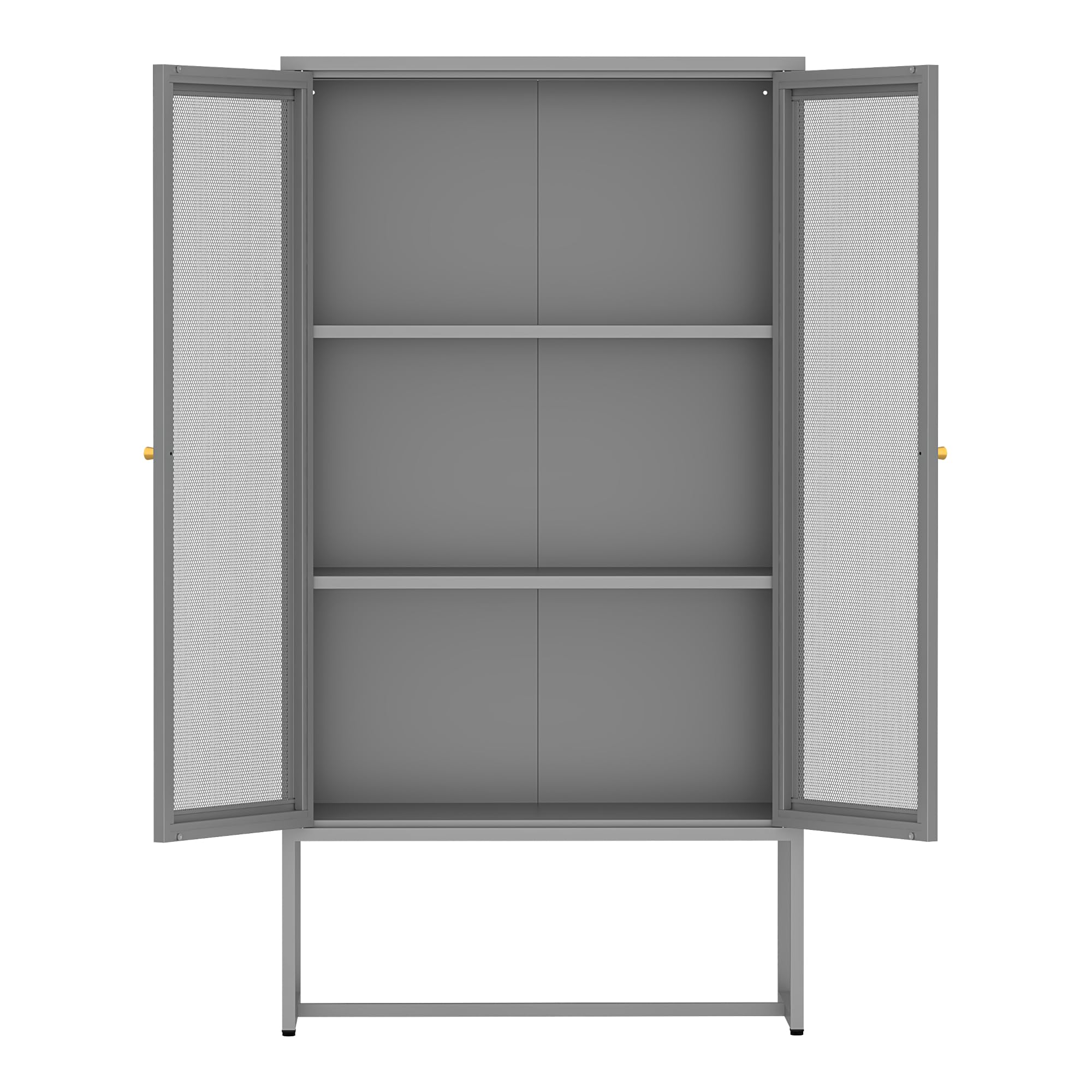 [en.casa] Aktenschrank Sund Metallschrank mit 2 Türen Büroschrank 150 x 80 x 40 cm Mehrzweckschrank Stahl Grau