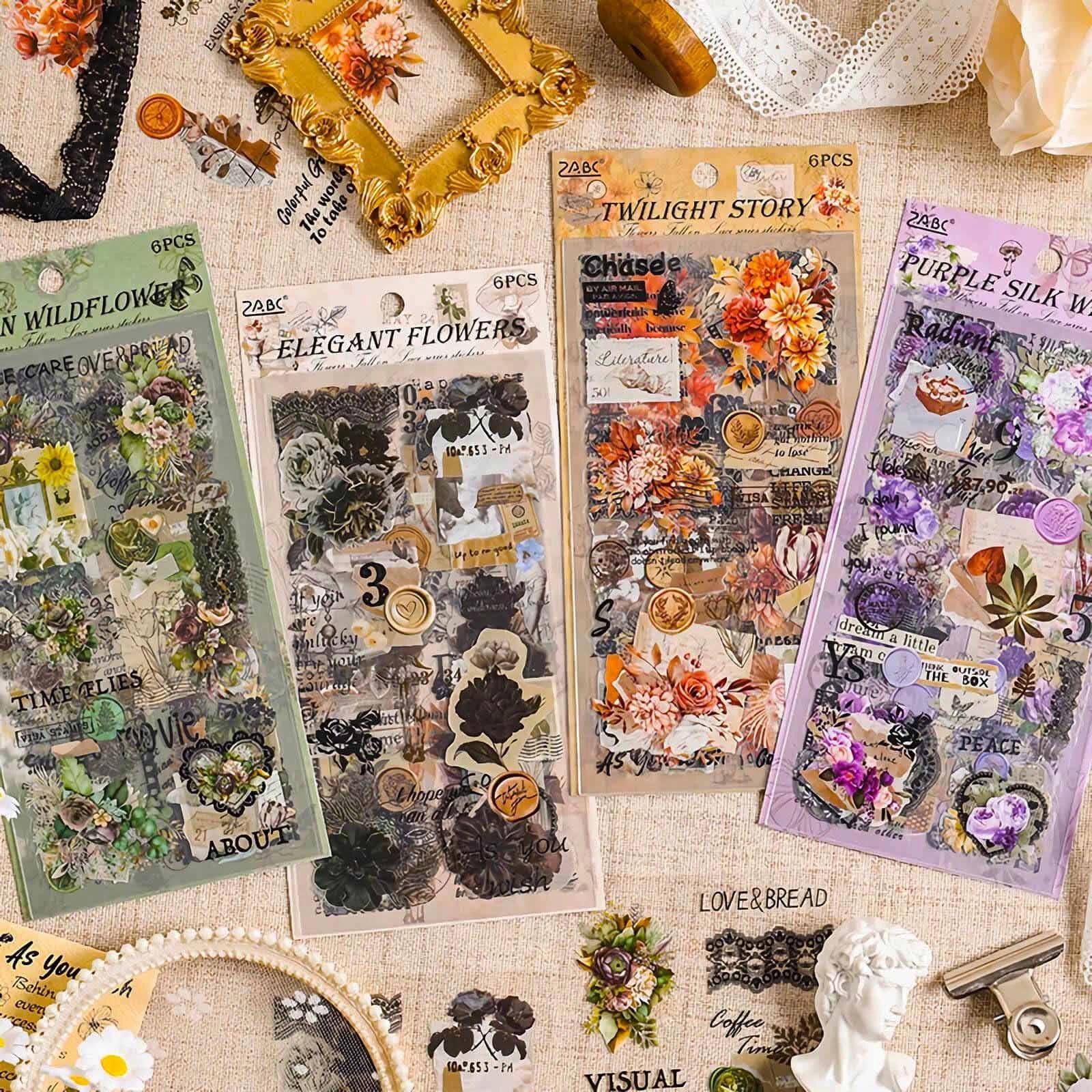 Knuiuyy Girls Green, Orange, Purple, Off White 309 Pcs/24 Bullet Journal Sticker For Journaling For Scrapbook, Sheets Stickers For Scrapbooking, Scrapbooking Stickers, Bullet Journal Accessories, Journaling Accessories Etc